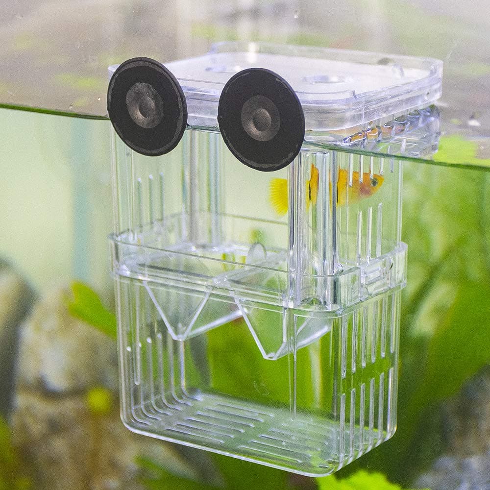 Aquarium Fish Breeder Box Plastic Fish Isolation Breeding Box Hatching Incubator Box for Baby Fishes Shrimp Clownfish Guppy