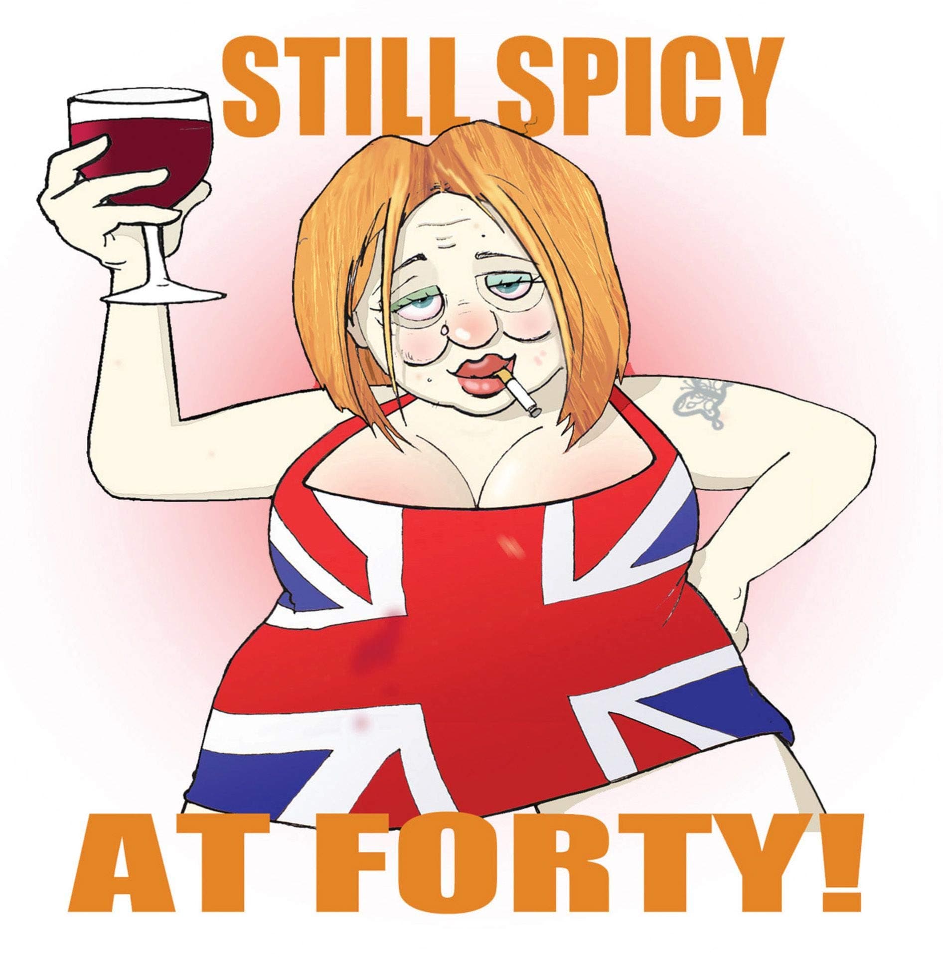 Twizler Funny 40th Birthday Card with Ginger Spice – Age 40 Birthday Card – Age 40 Card – Funny Birthday Card – Funny Card – Humour Card – Spice Girls Card – Card For Her – Funny Female Card