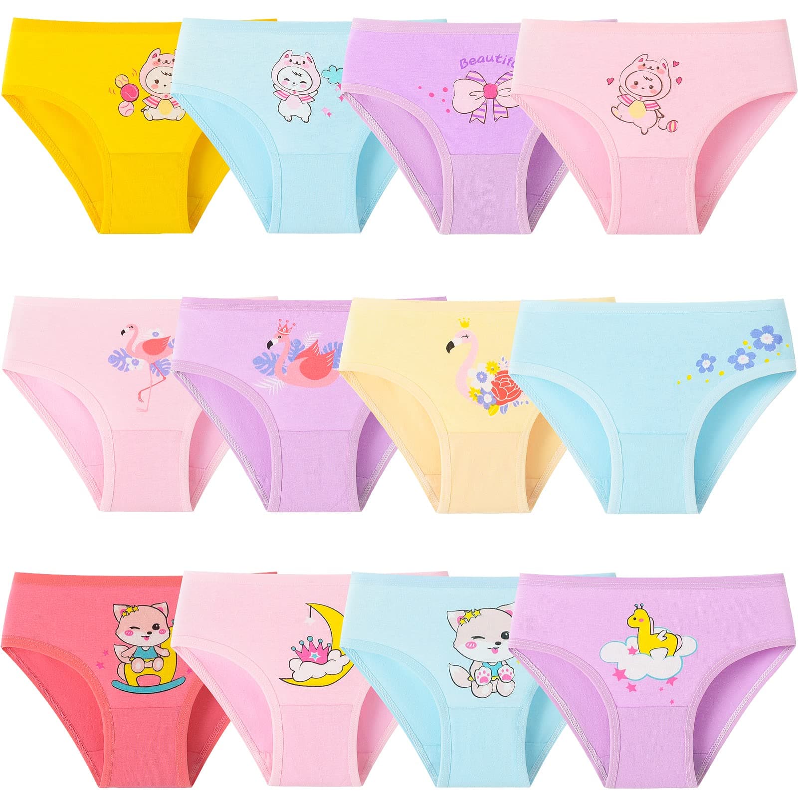 Girls Underwear Toddler Knickers Pants Cotton Pack of 12