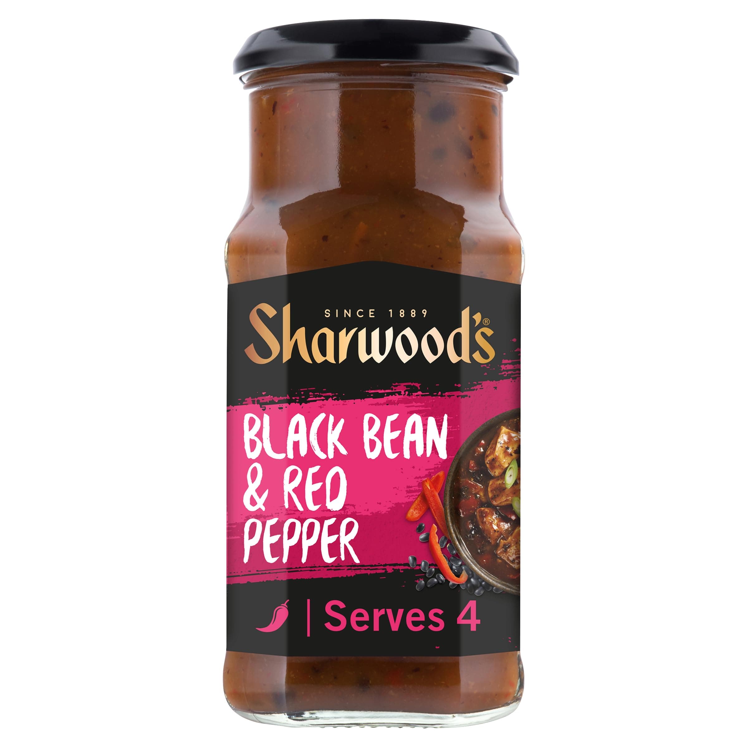 Sharwoods Cantonese Black Bean & Red Pepper Sauce 425g