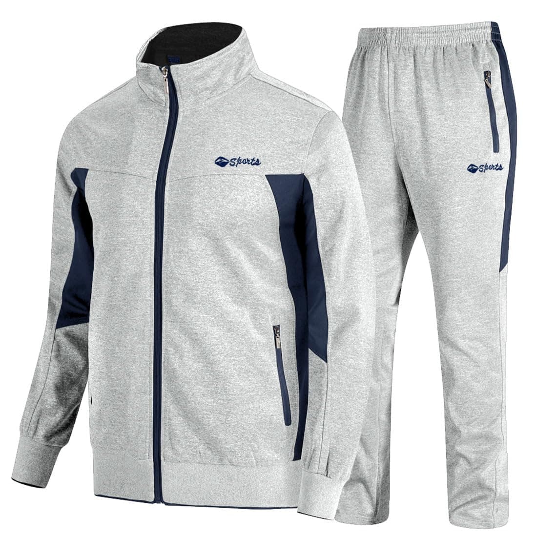 Men's Tracksuits Sweatsuits for Men Sweat Track Suits 2 Piece Casual Athletic Jogging Warm Up Full Zip Sets