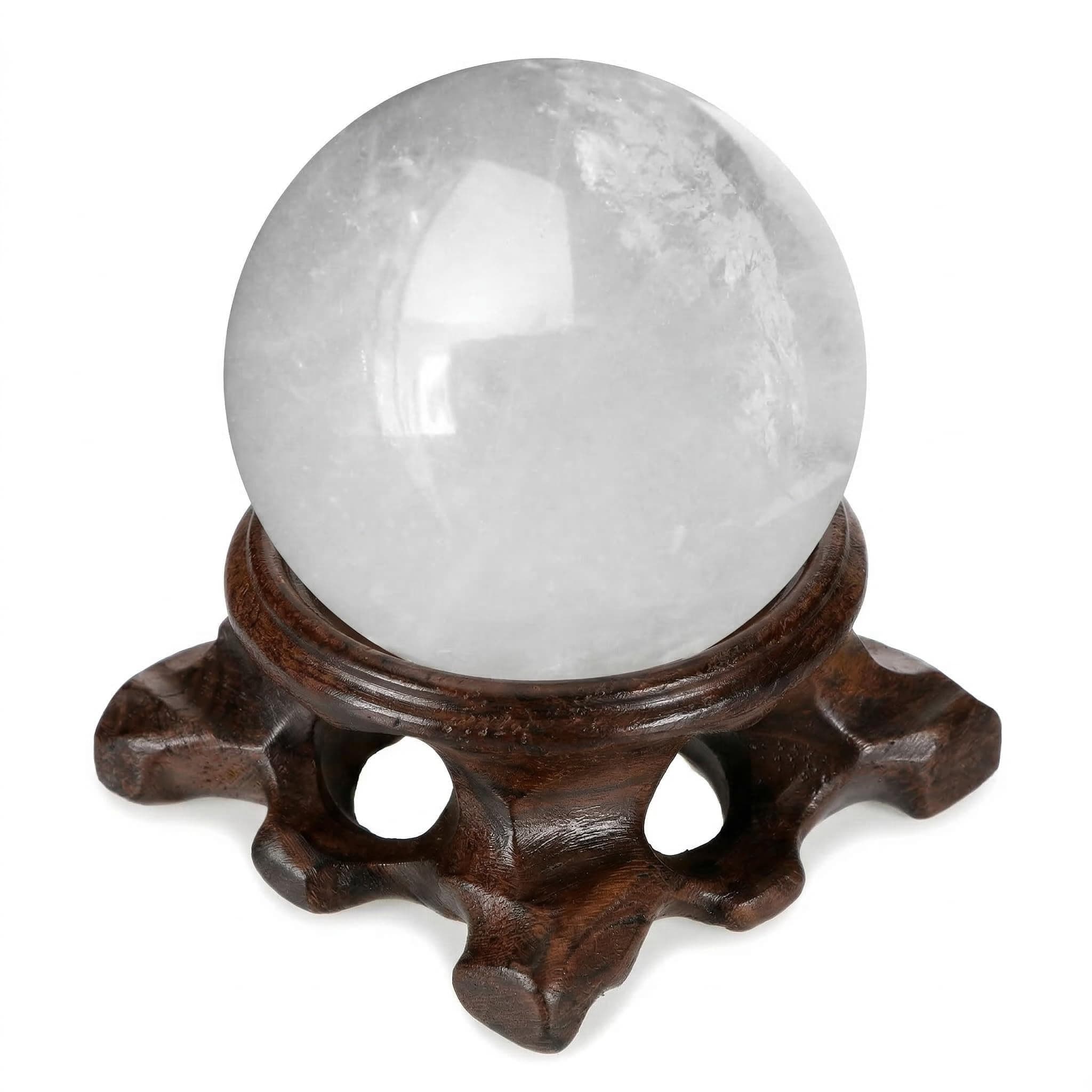 DOITOOL Wooden Stand for Crystal Sphere Quartz Ball Holder Wood Display Stand Base Decorative Orb Egg Base for Crystal Ball Sphere Globe Stone