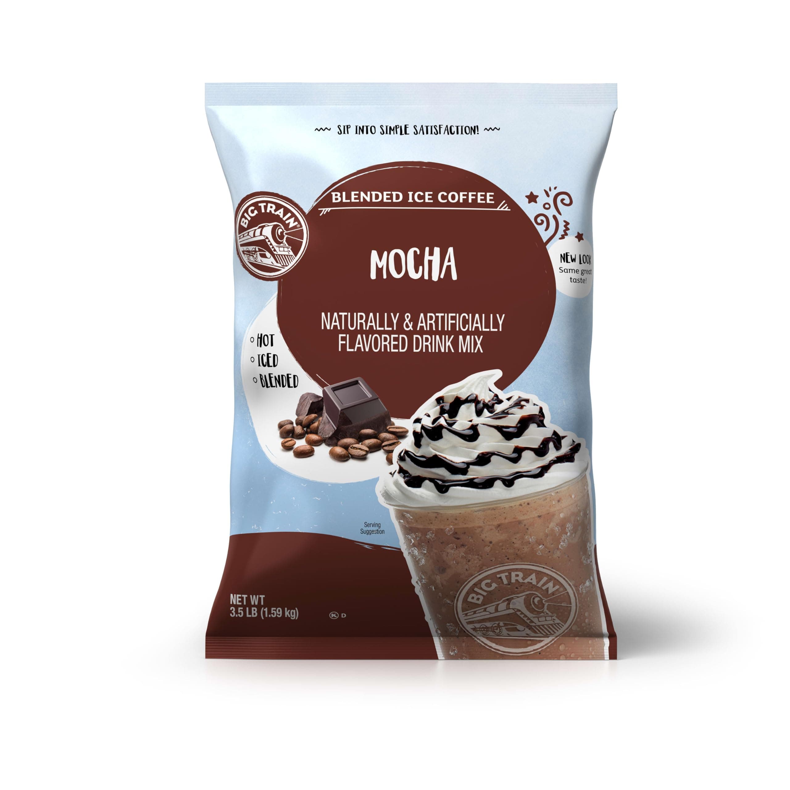 Big Train Iced Coffee 3.5lb bag Kona Mocha by Big Train