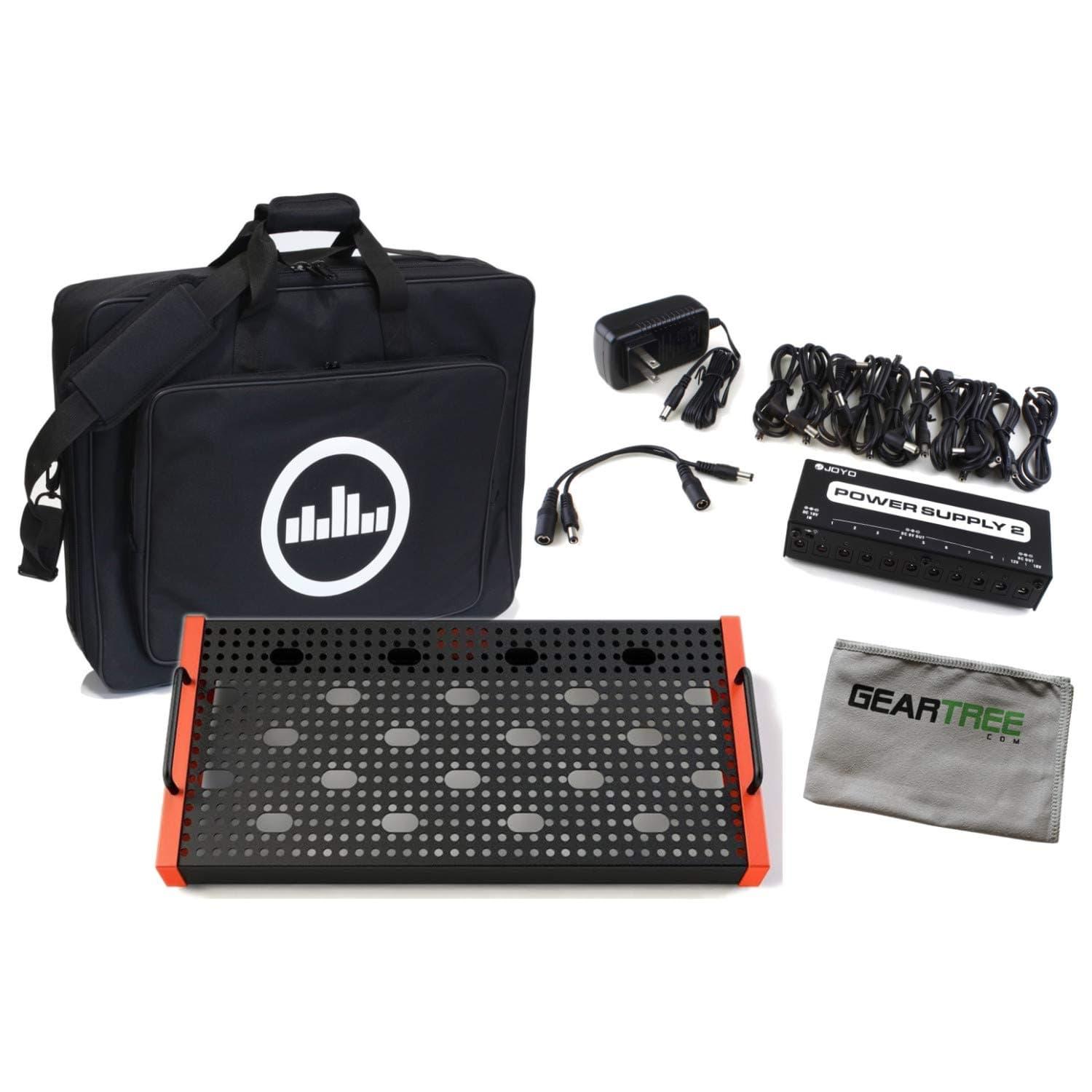 Temple Audio Solo 18 Temple Red Pedalboard w/Soft Case, Cloth, Power Supply