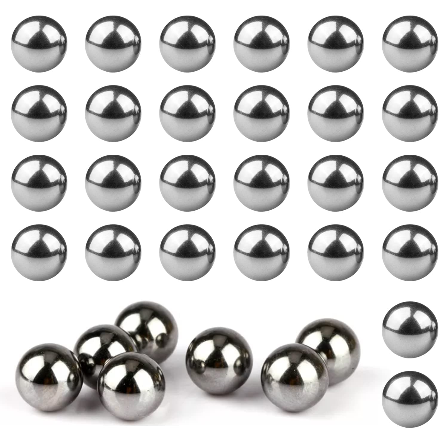 200 Pieces 1/2"(0.5'') Steel Bearing Balls Precision Bearing Steel Ball Assortment Kit(13mm)