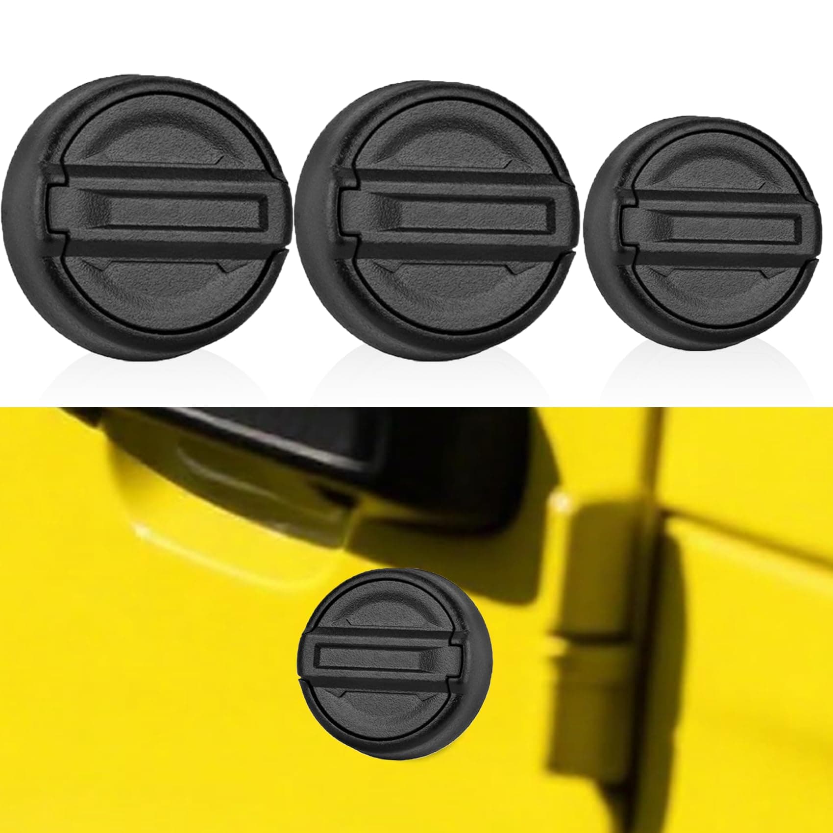 Magnetic Keyhole Covers Compatible with 2018-2024 Jeep Wrangler JL, 4Xe and Gladiator JT, Upgraded Wrangler Accessories Keyhole Protection