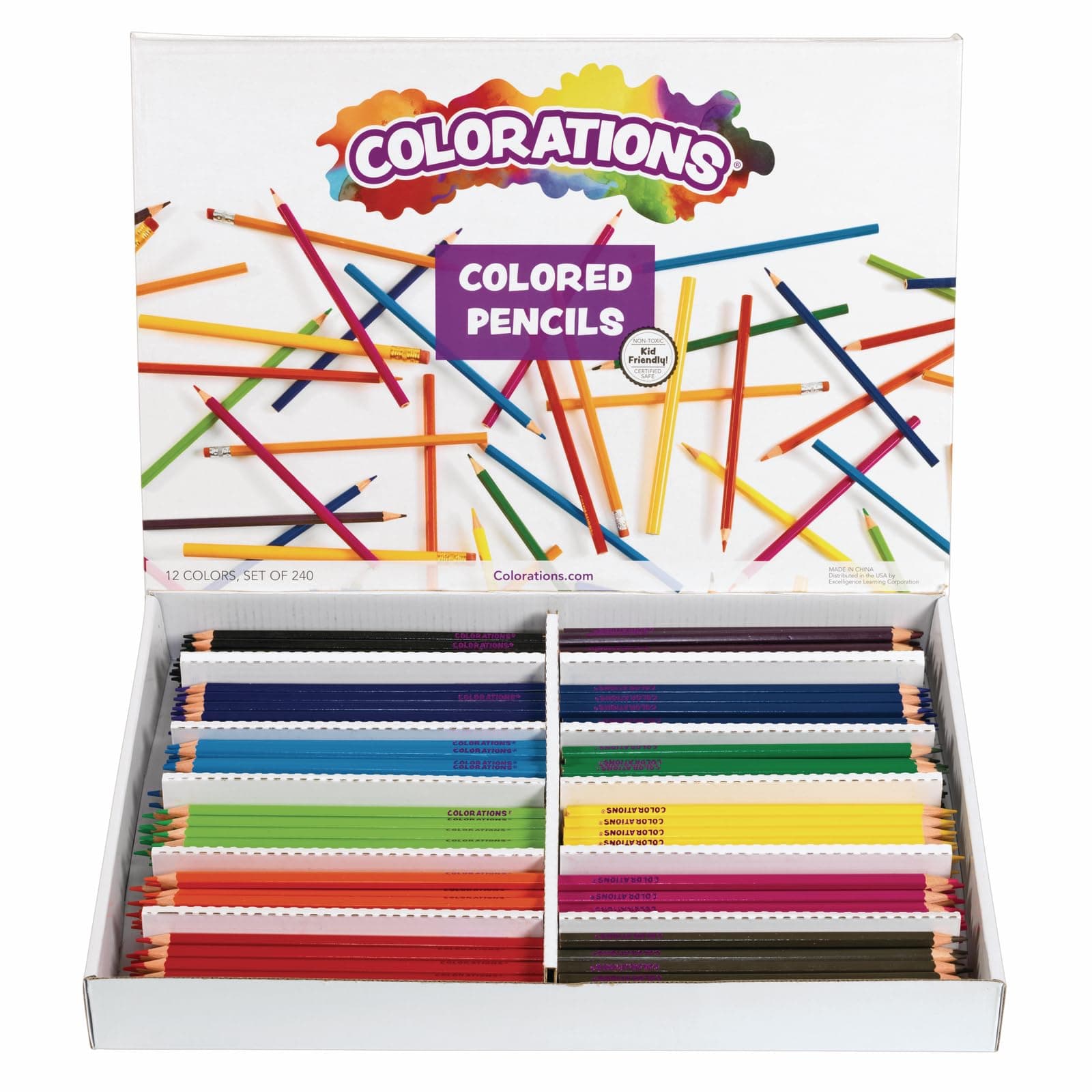 Colorations Sustainable Regular-Colored Pencils - Set of 240