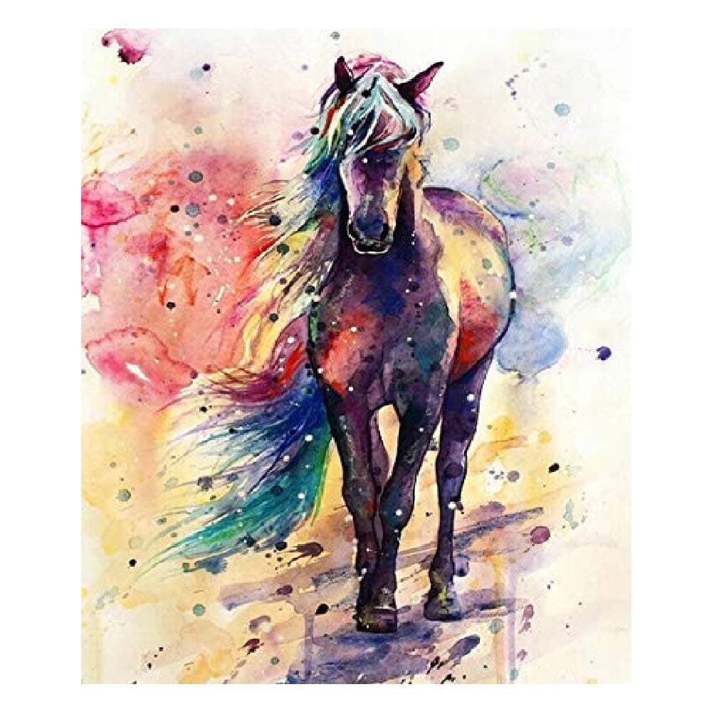 ACANDYL Paint by Number Kit, Horse DIY Painting, 16x20in Canvas, Acrylic Painting for Kids & Adults, Arts Craft Kit, Colorful Home Wall Decoration