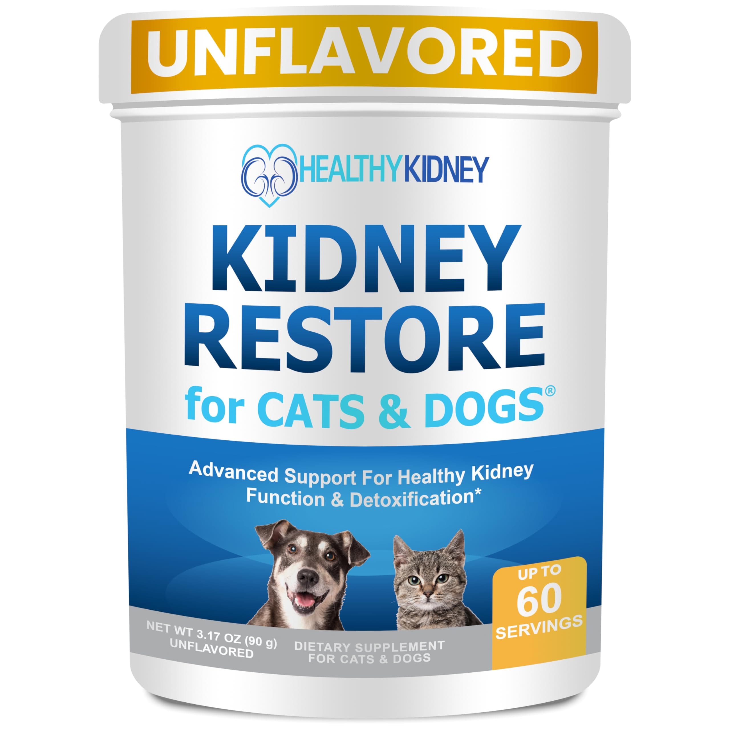 Cats & Dogs Unflavored for Supporting Normal Kidney Function, Creatinine, Pet Renal Kidney Health Supplement Felines Canines