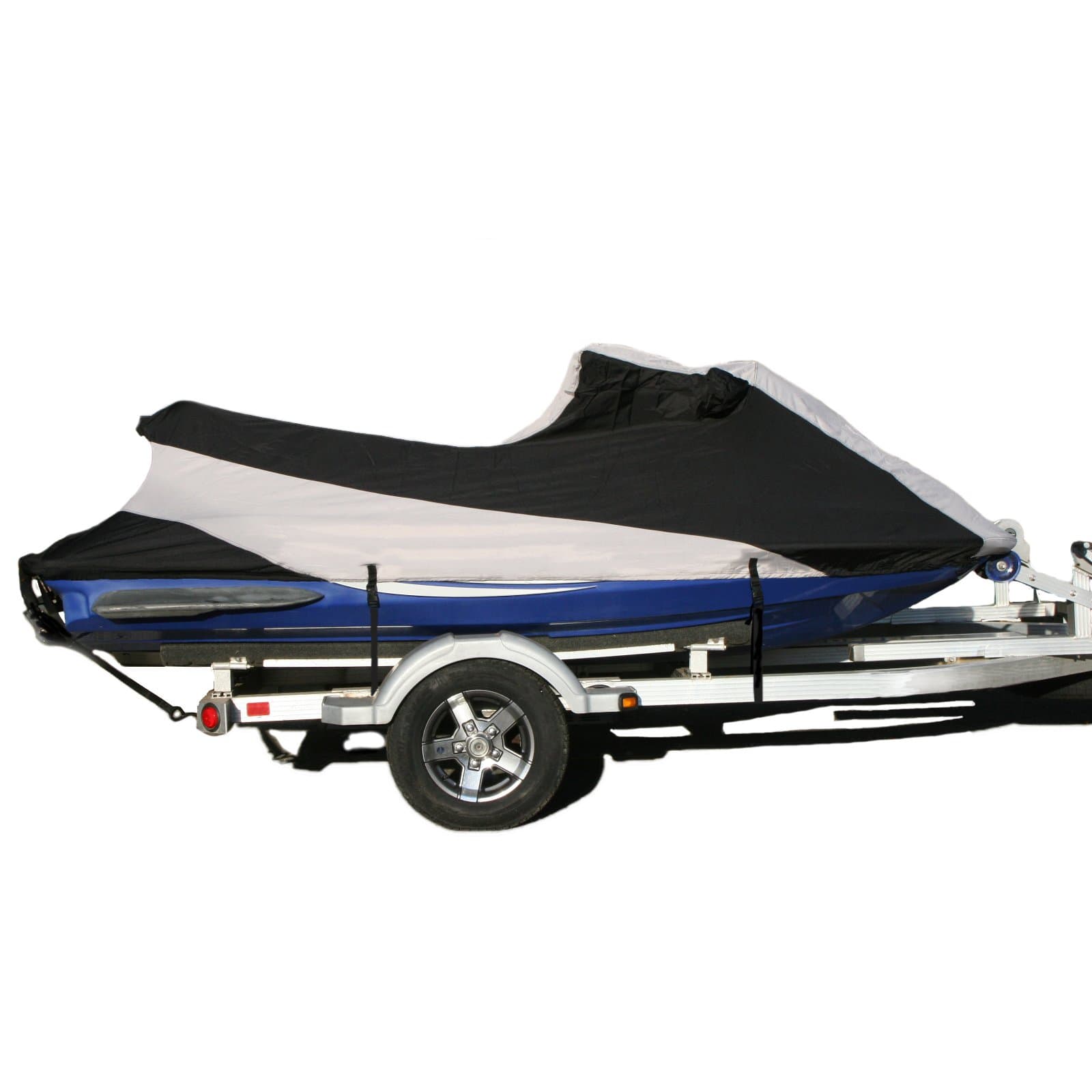 SavvyCraft Yamaha SUV WaveRunner Custom Fit Heavy-Duty All Weather Trailerable Jetski PWC Cover 1999-2004 Gray/Black Two Tones