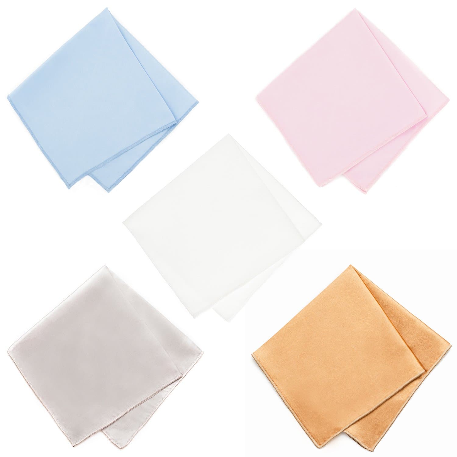 Eligo 100% Silk & Satin Pocket Squares