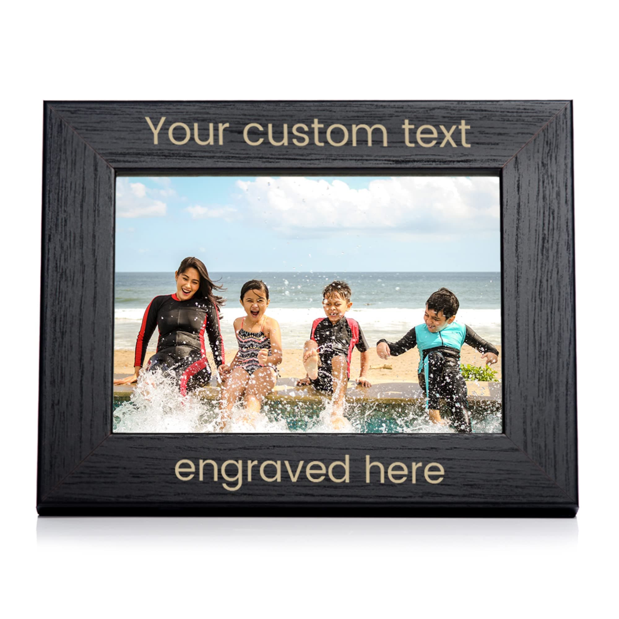 Lifetime Creations Custom 5x7 Picture Frame: Custom Engraved Black Wood Photo Frame Made in USA, Memorial Gifts, Gifts for Best Friend, Fathers Day, Anniversary (Horizontal)