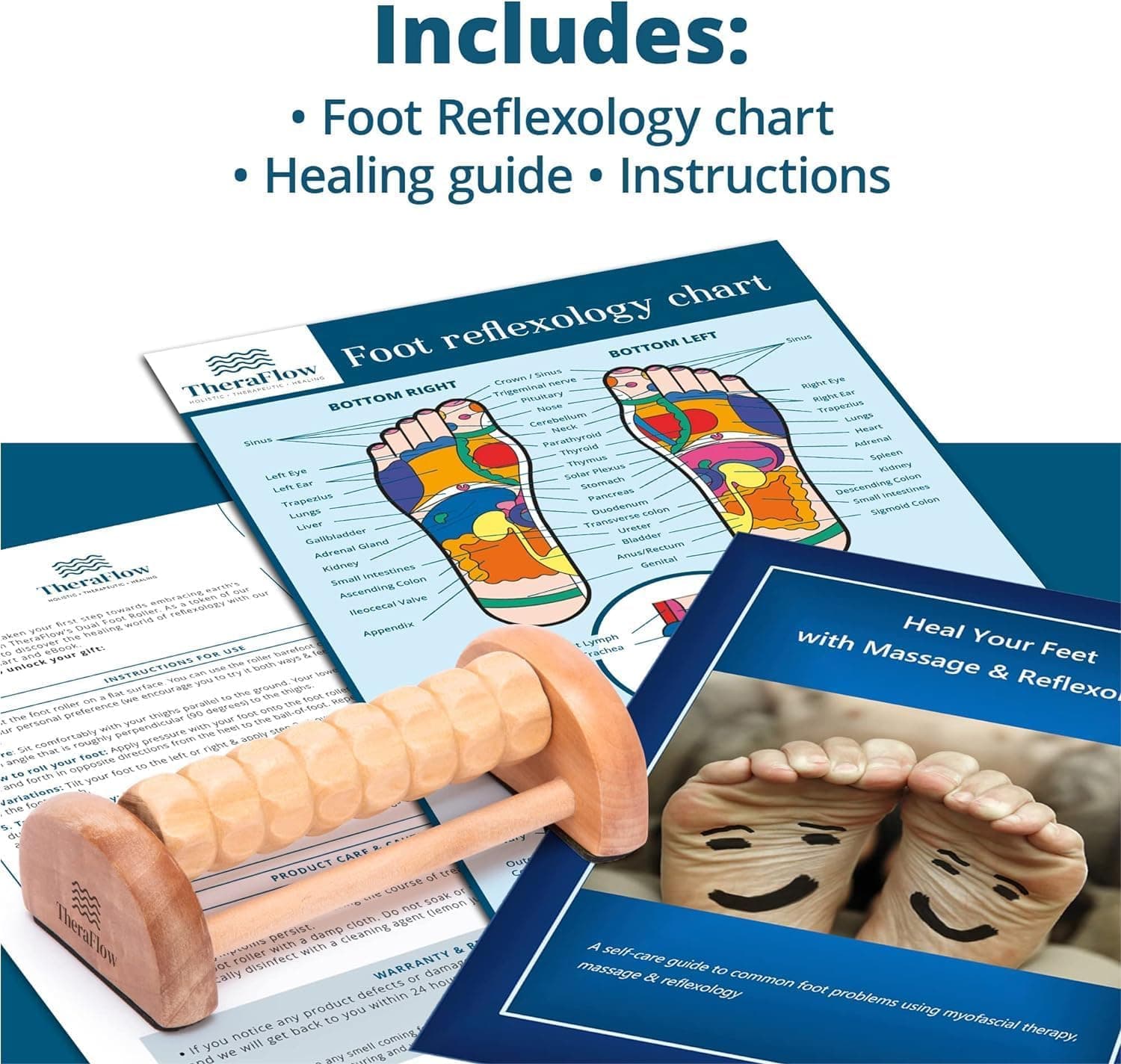 – Foot Massager Roller - Plantar Fasciitis & Stress Relief, Foot Arch Pain, Muscle Aches, Soreness - Stimulates Myofascial Release - Foot Tension, Tightness - Relaxation Gifts for Women, Men