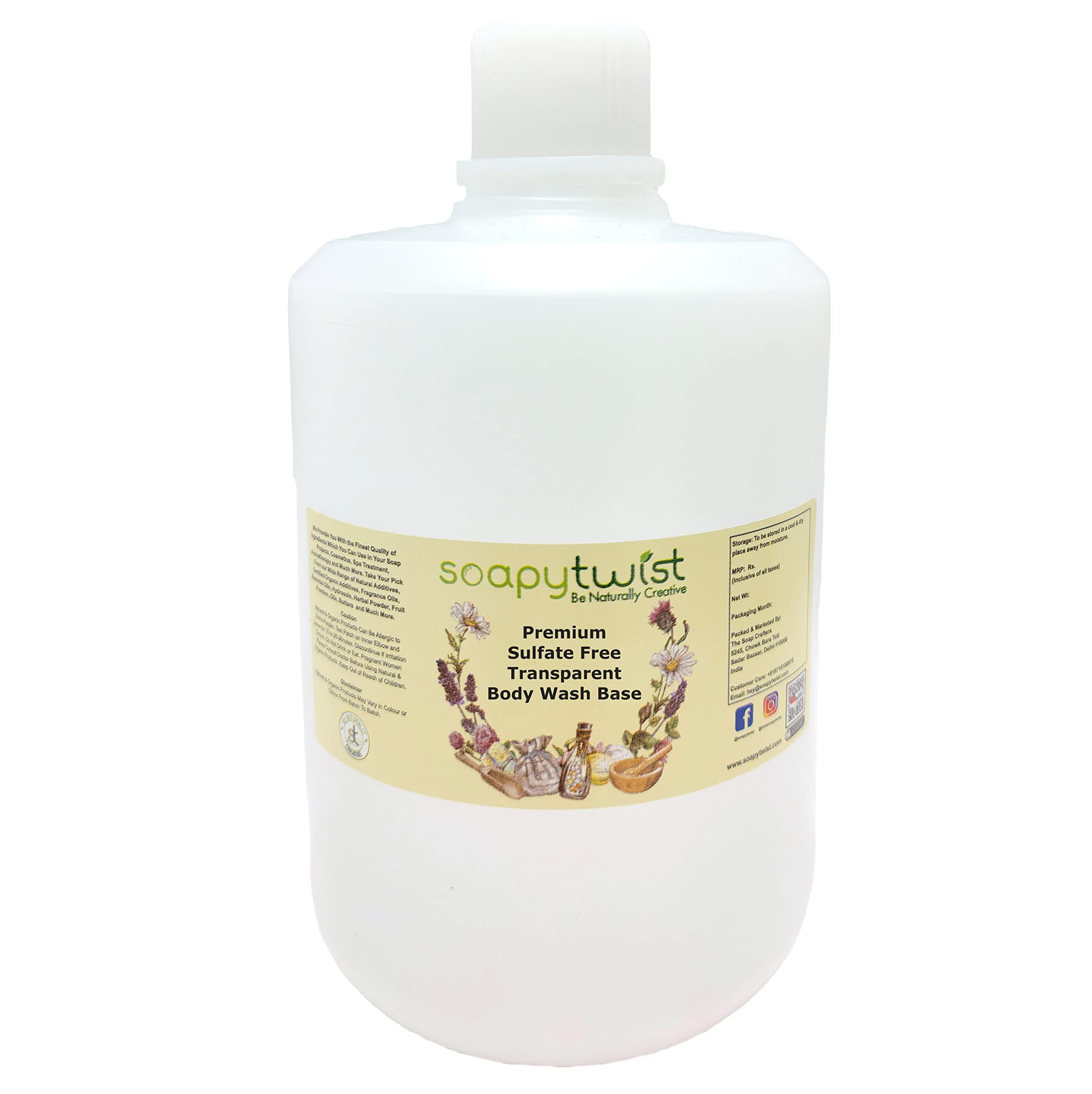 Soapy TwistSulfate Free Transparent Body Wash Base (750g) SLS, SLES, Paraben Free