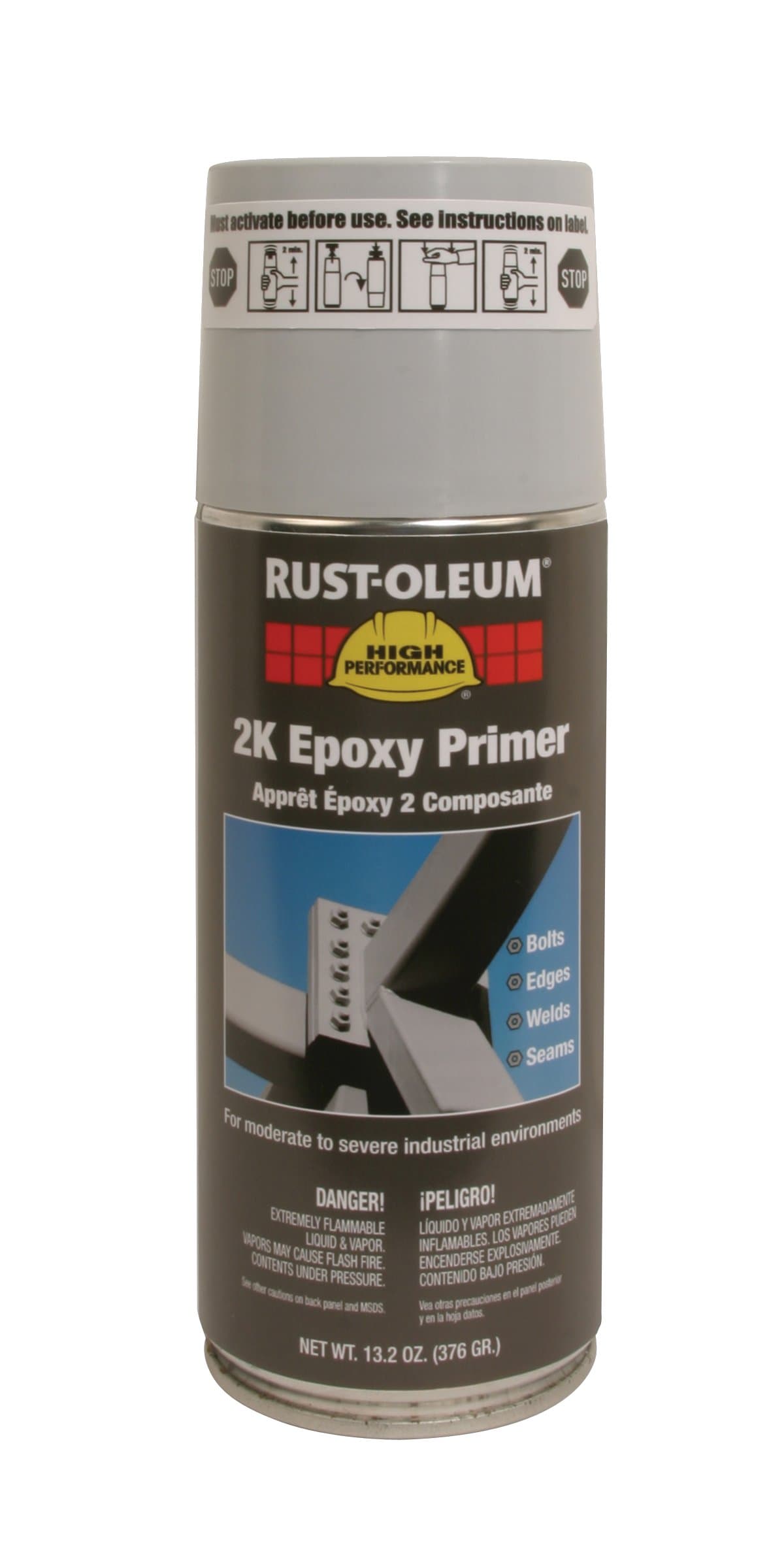 Rust-Oleum 247597 High Performance VK9300 System 2K Epoxy Primer Spray Paint, 13.2-Ounce, Gray, 6-Pack