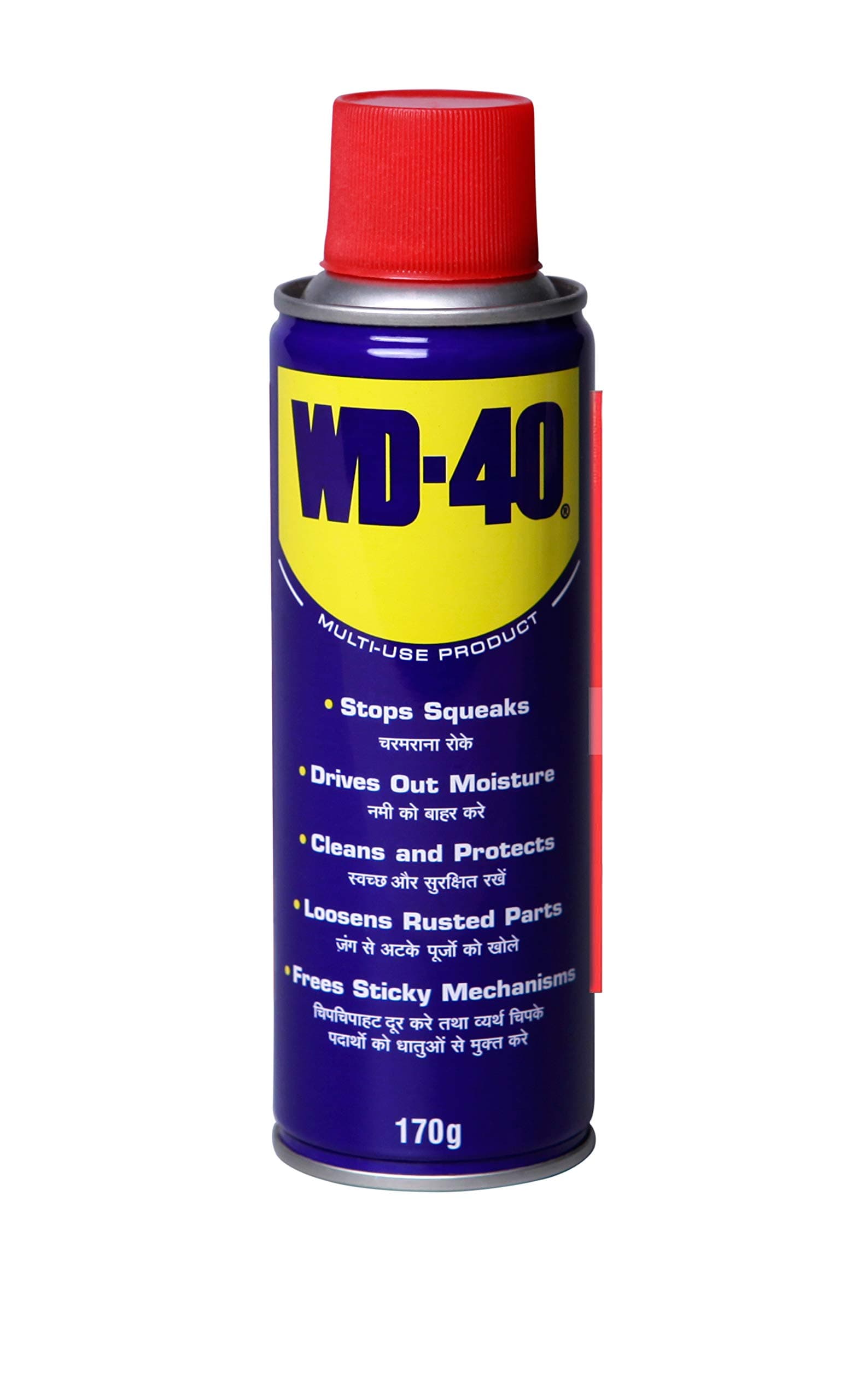 WD-40 Pidilite , Multipurpose Spray, Lubricant, Rust Remover, Squeak Noise Remover, Stain Remover, and Cleaning Agent, 170g