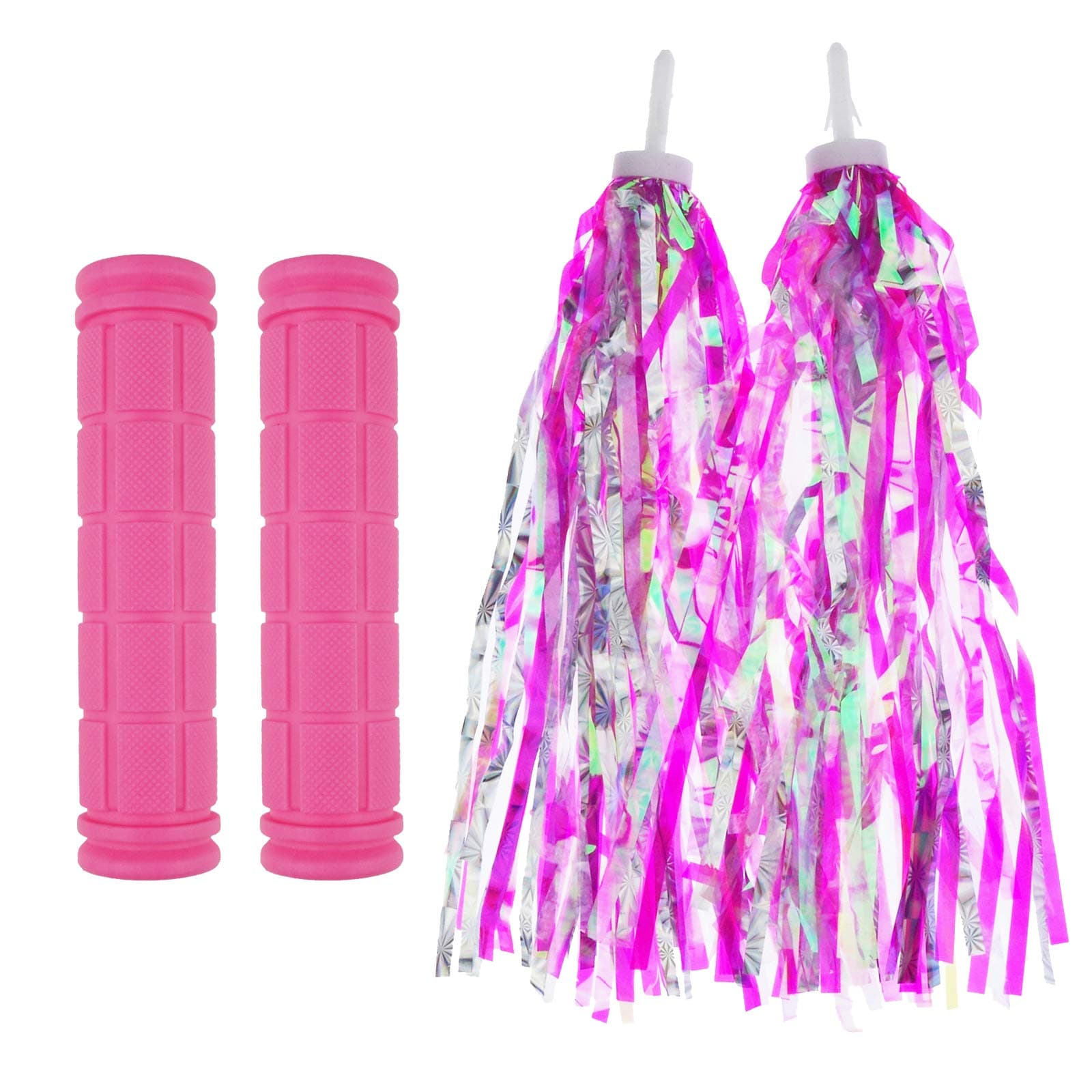 2 Pack Bicycle Bike Handlebar Scooter Streamers and Bicycle Handle Bar Grips