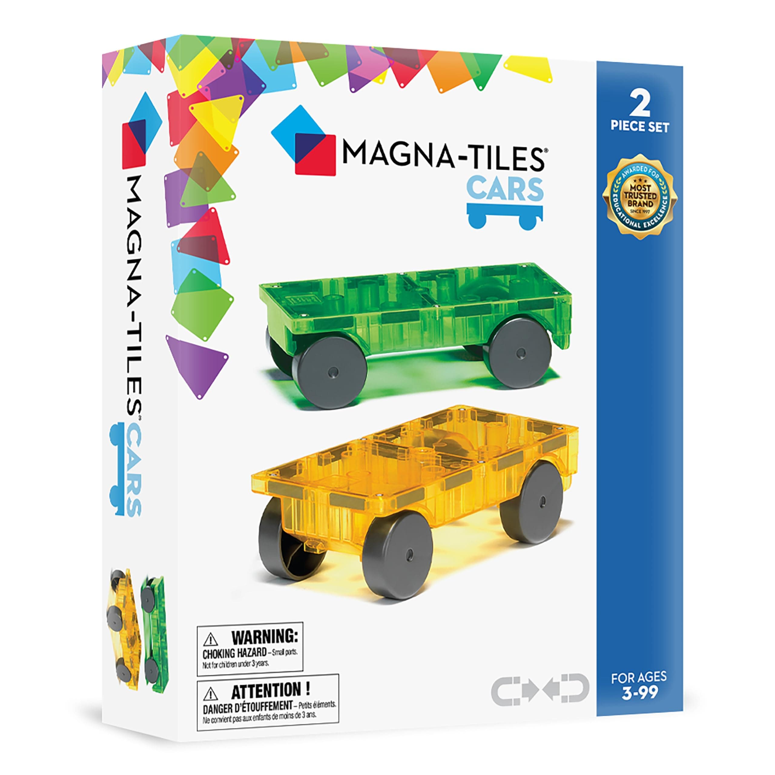 Magna Tiles 16022 Cars Expansion Set, Multi Color (2 Pieces)