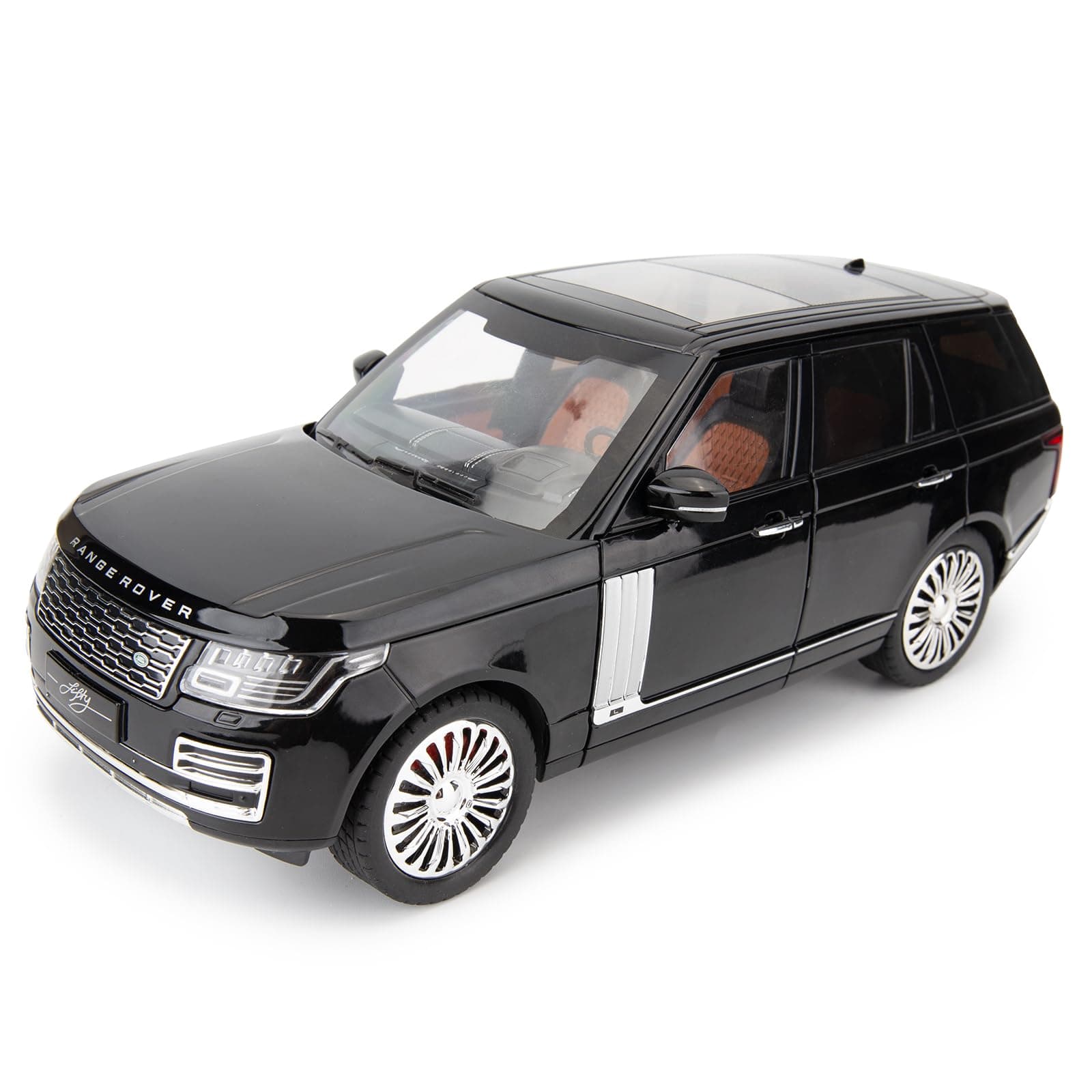TGRCM-CZ 1/18 Scale Compatible for Land Rover Model Car，Zinc Alloy Pull Back Toy Diecast Car with Sound and Light，SUV Off-Road Vehicle，Children's Toy car ，Gifts for Boys and Girls Black
