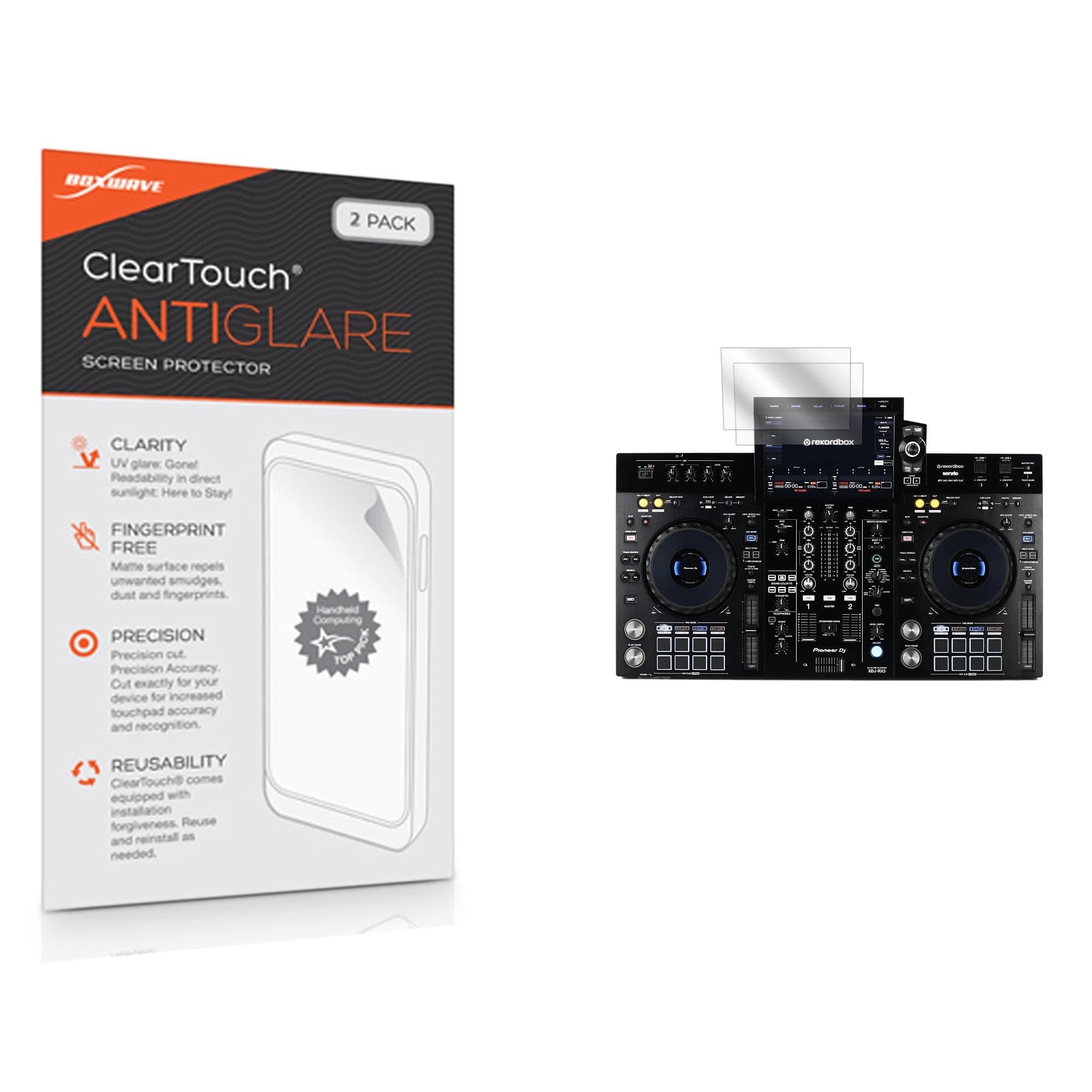 BoxWave Screen Protector Compatible with Pioneer XDJ-RX3 - ClearTouch Anti-Glare (2-Pack), Anti-Fingerprint Matte Film Skin