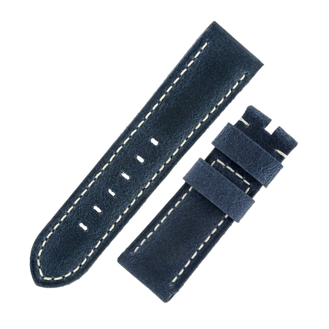 WatchObsessionPanerai-Style Vertigo Buffalo Suede Watch Strap in Dark Blue