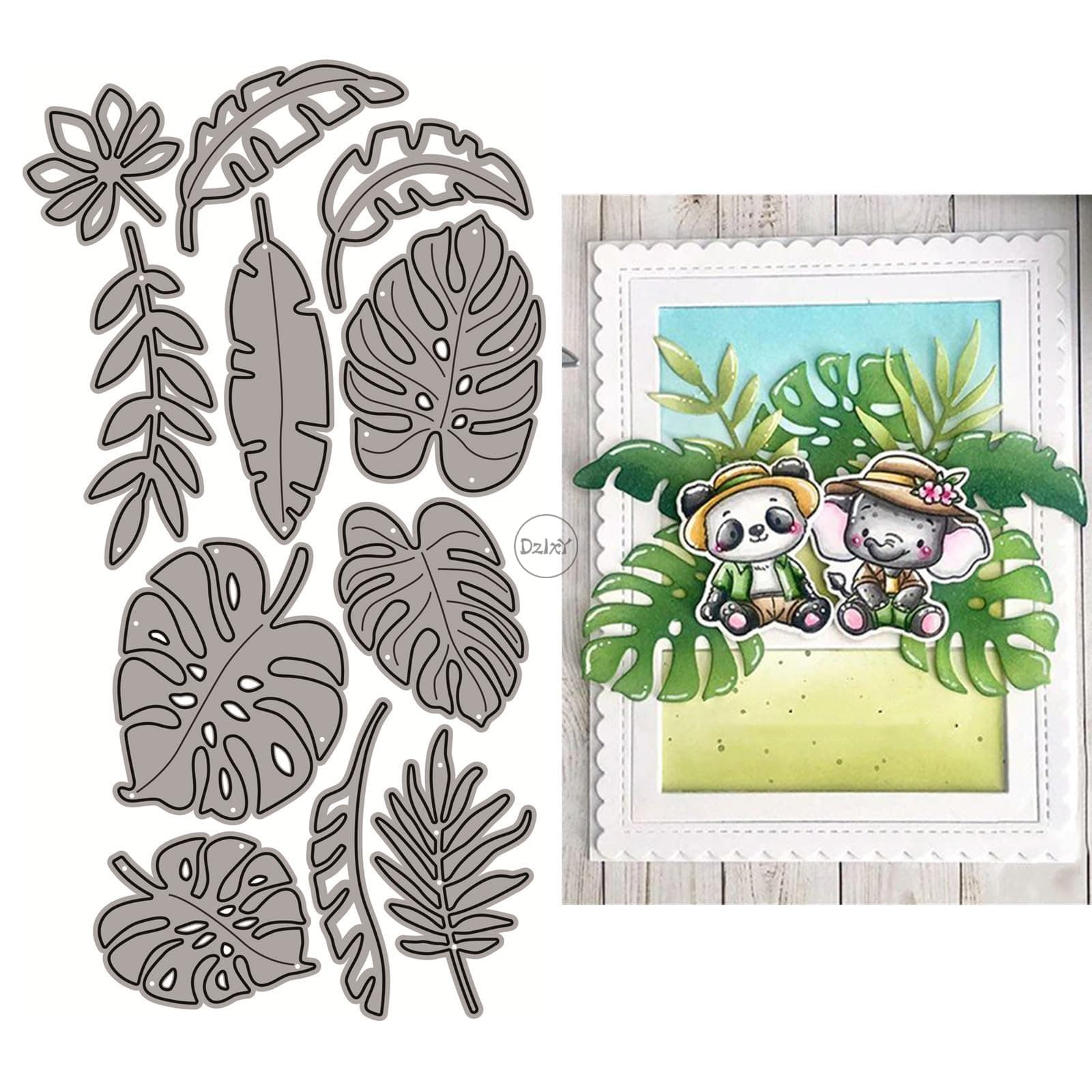 DzIxY Various Banana Leaves Metal Cutting Dies for Card Making Kit Embossing Paper Die Cuts Set Scrapbook Stencils Supplies Machine Templates