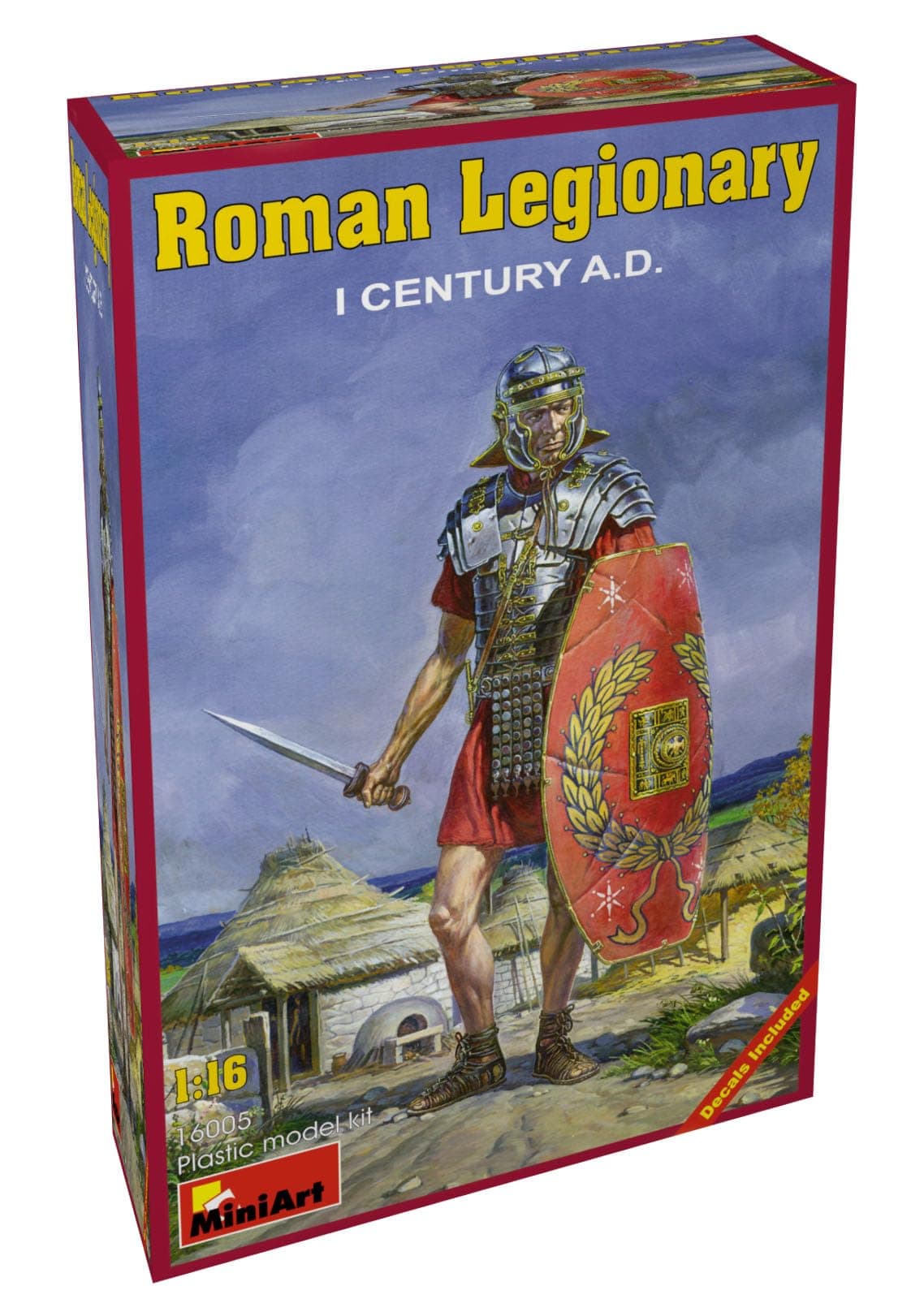Miniart 1:16 Scale Roman Legionary I century A.D. Plastic Model Kit, Natural/Unpainted