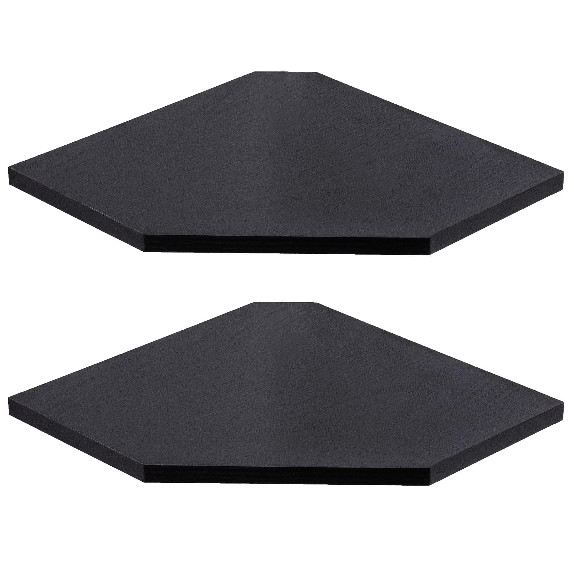 Fun Memories Corner Shelf Wall Mount, Floating Corner Shelves, Set of 2 Corner Wall Shelf Organizer, Rustic Wood Wall Storage Display Shelves for Living Room Bedroom Bathroom Kitchen, Classic Black