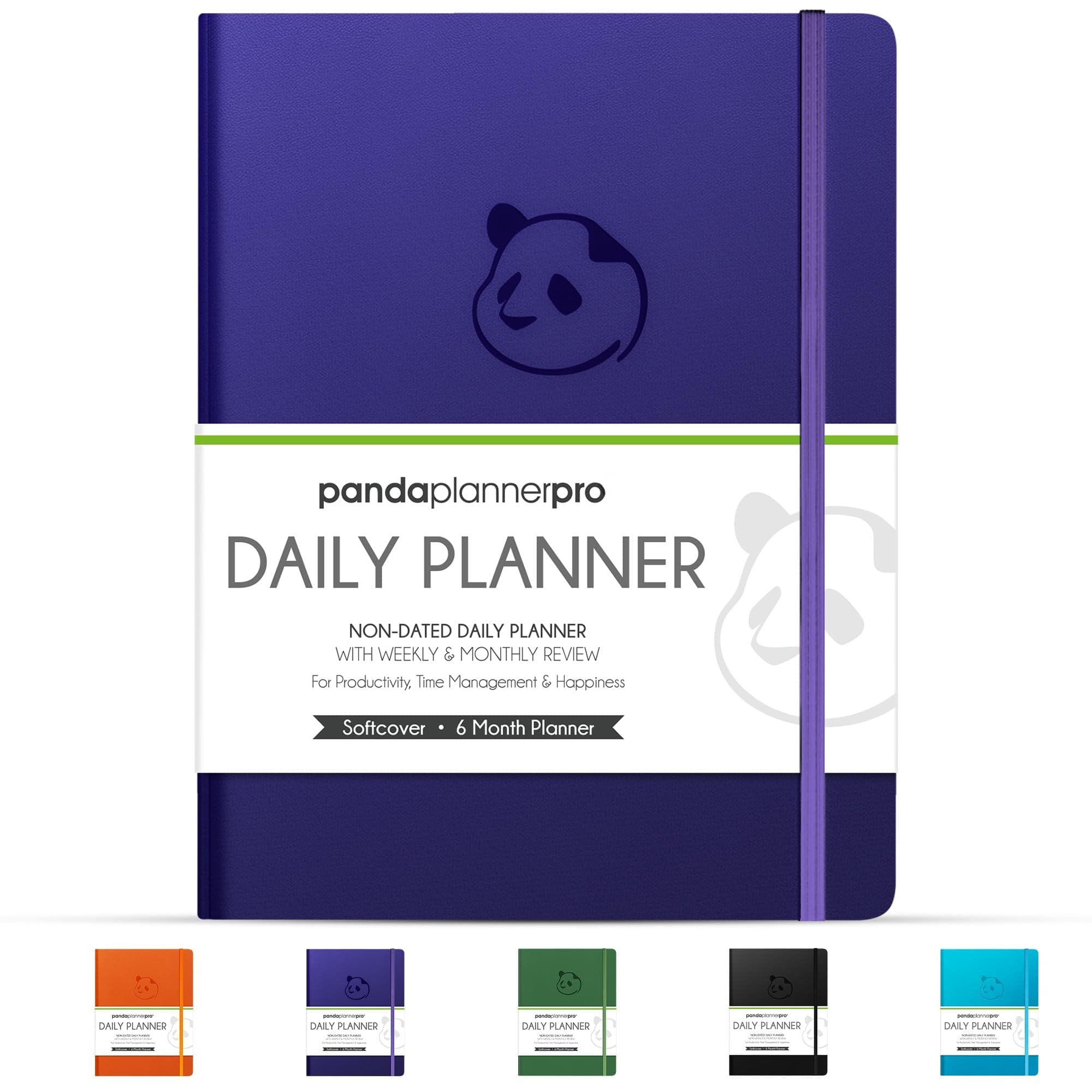 Pro A4 Daily Planner 2026 – 6 Month Undated Planner with Hourly Schedule, Large 8.5x11 Layout, To Do List, Daily Journal, Goal Planner, Habit Tracker & Gratitude Organizer for Home/Office – Purple