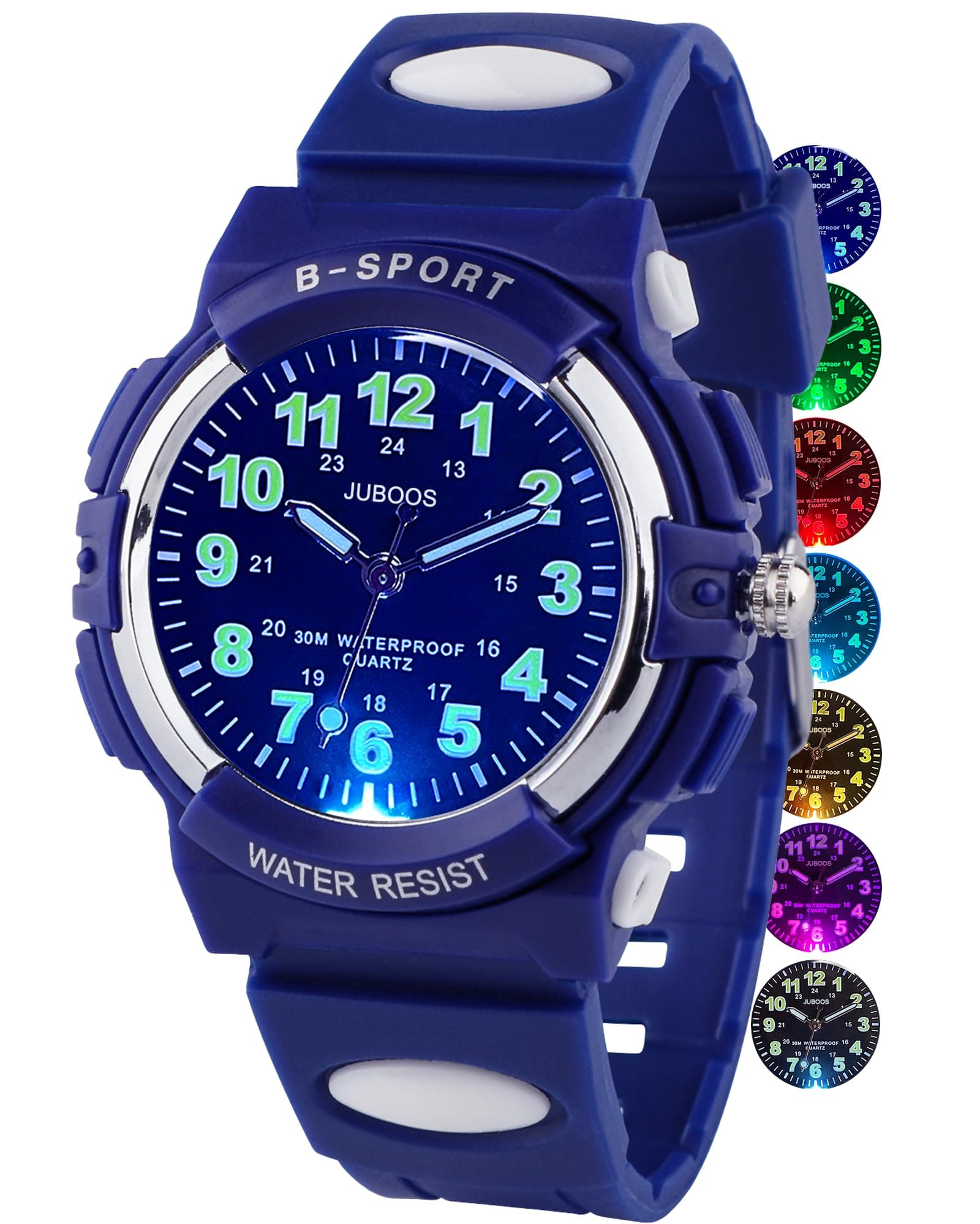 Kids Watch Analog for Boys Girls, Childrens Waterproof Soft Strap Kids Time Teaching Quartz Wristwatch for Ages 5-15