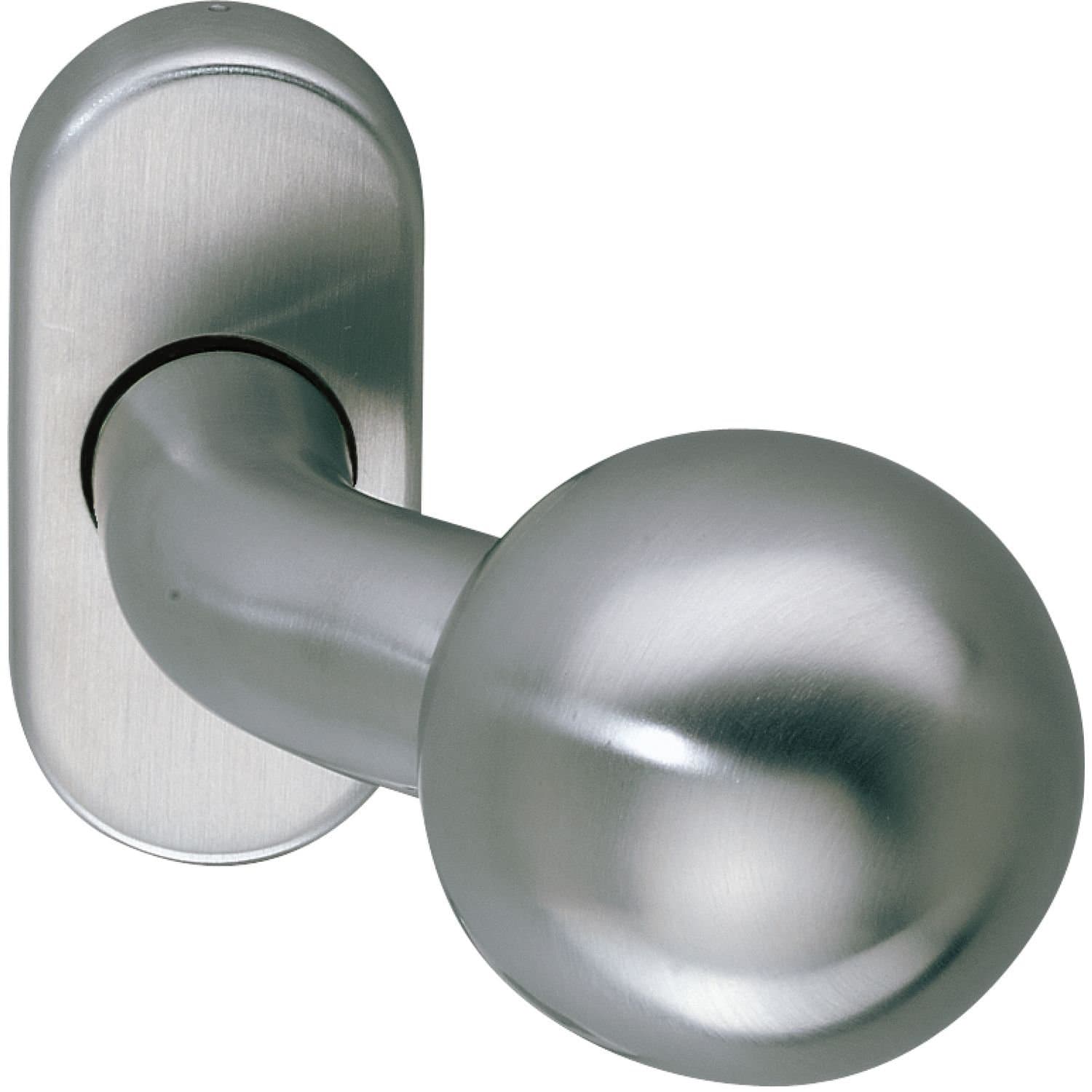 MARCHESI Stainless Steel Door Knob on Oval Rosette | Rotary Knob | Pack of 1 | NIRO | Stainless Steel