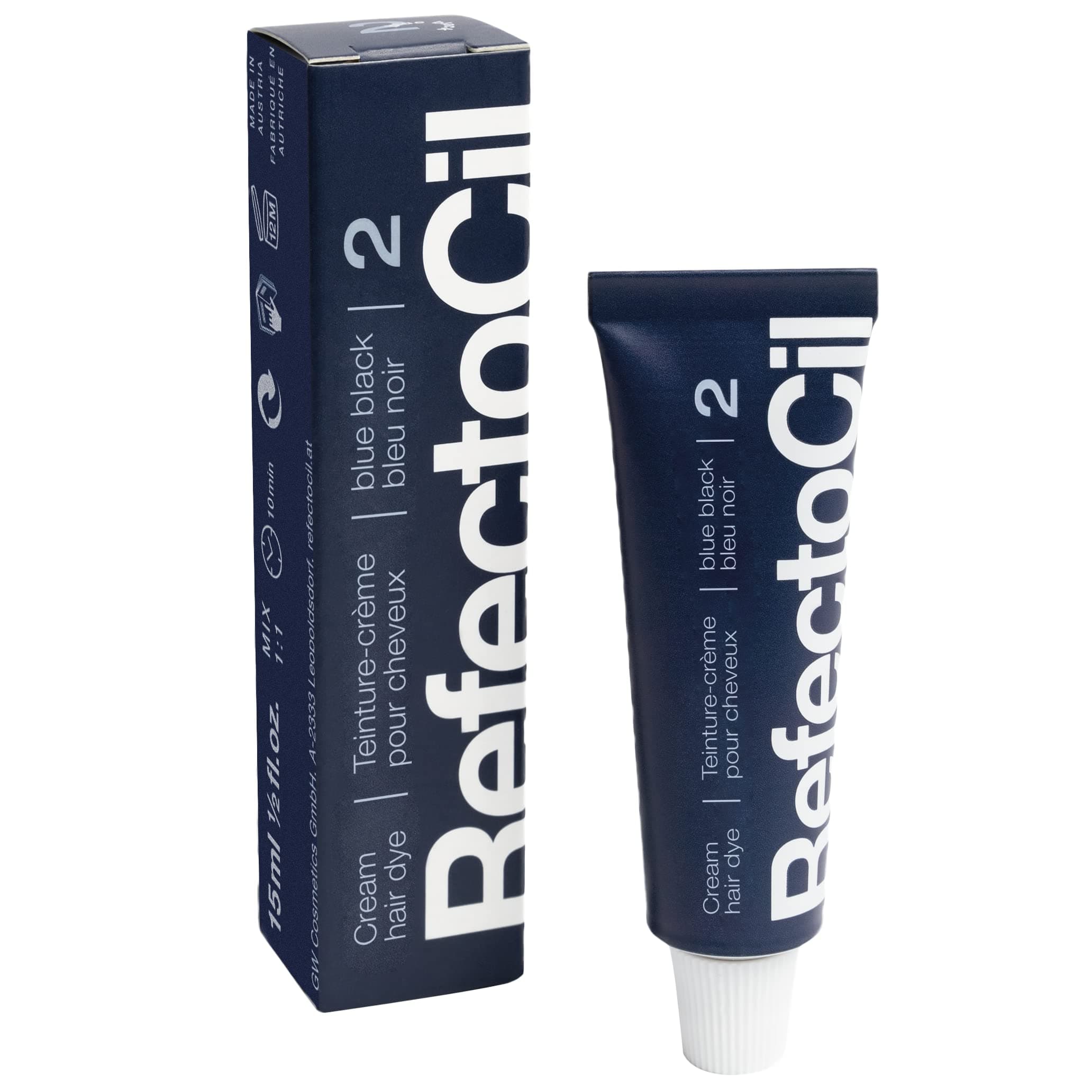 Refectocil 2 - Blue Black Cream Hair Dye - Size 0.5oz/15ml