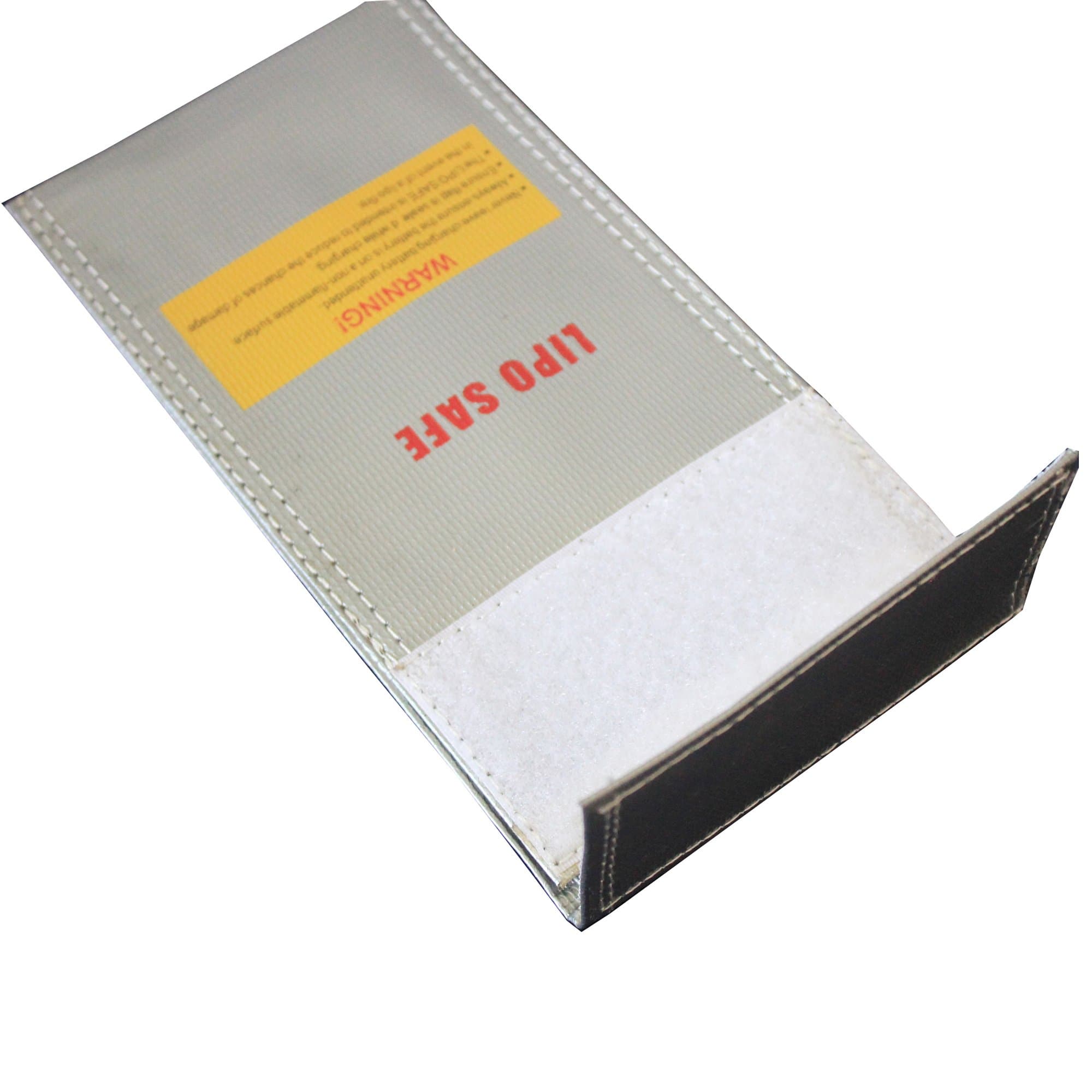 Ultra Mini Fireproof Explosionproof Lipo Battery Safe Bag Lipo Guard Pouch Sack for Charge & Storage 10x20cm Sliver Small size