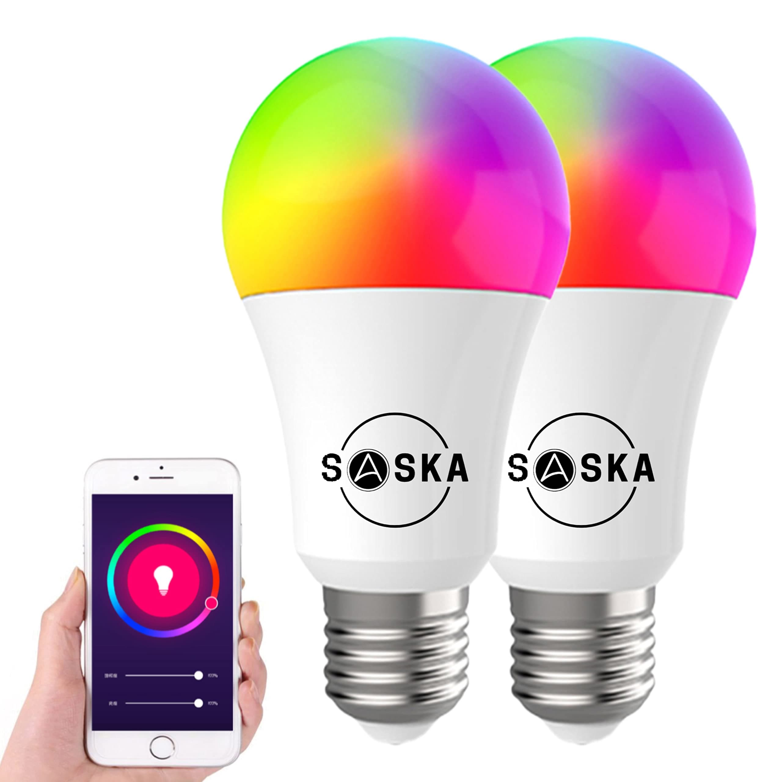 Smart Wi-Fi LED Bulb E27 | RGB 16 million Colors Smart Lighting | Voice Control | Dimmable | Smart Life App | No Hub Required (2)