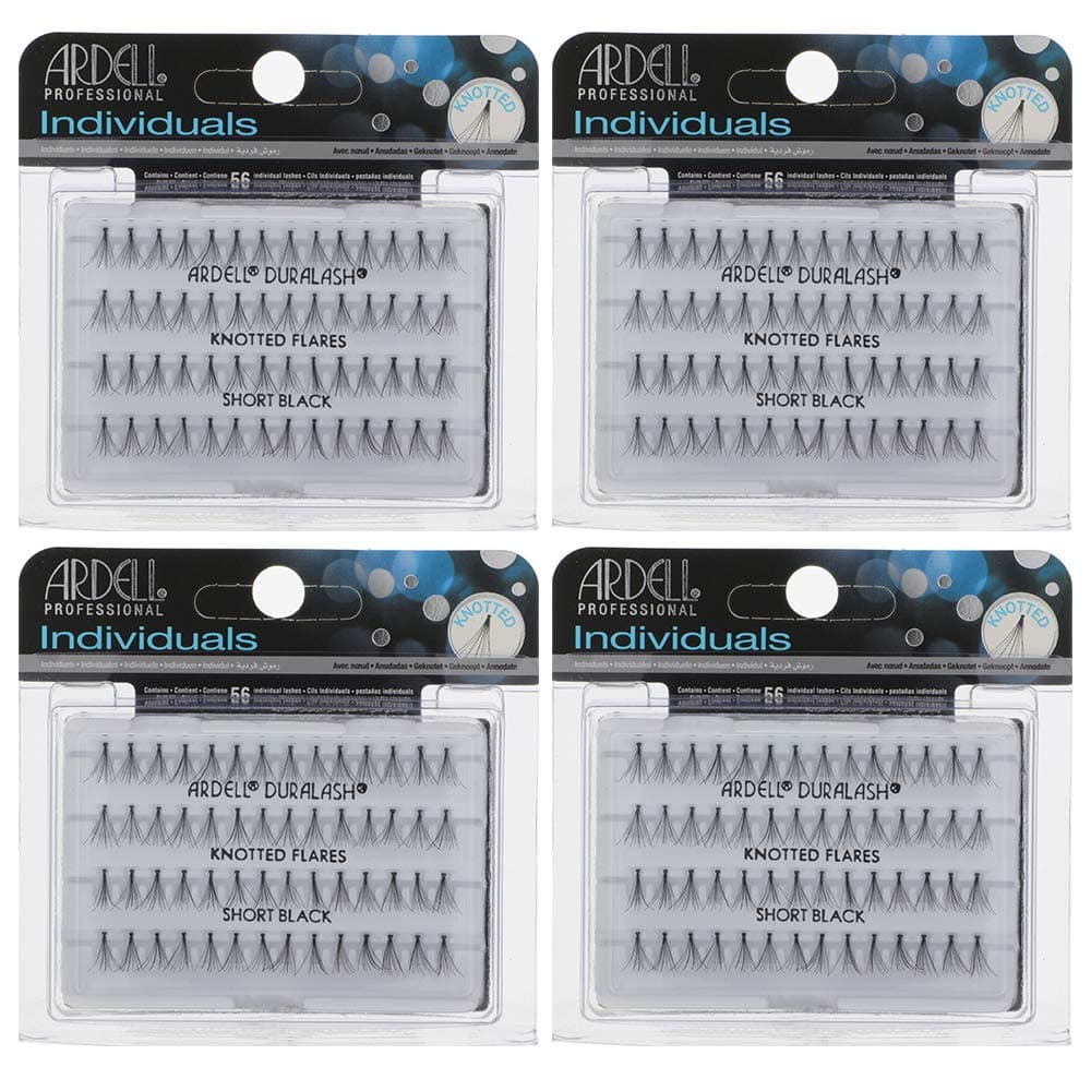 False Eyelashes Short Black, DIY Lash Clusters, Eyelash Extension Kit, 4 Pack