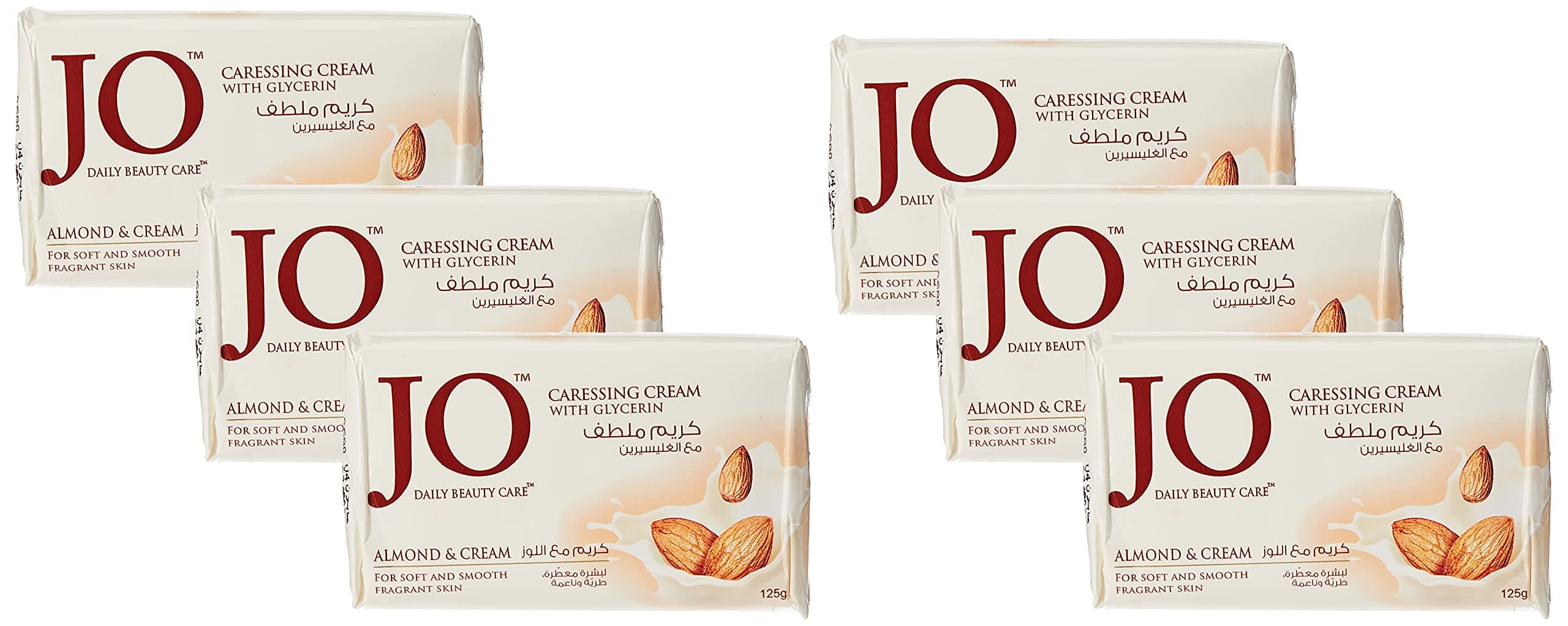 Jo Almond & Cream Soap, 6 X 125 Gm