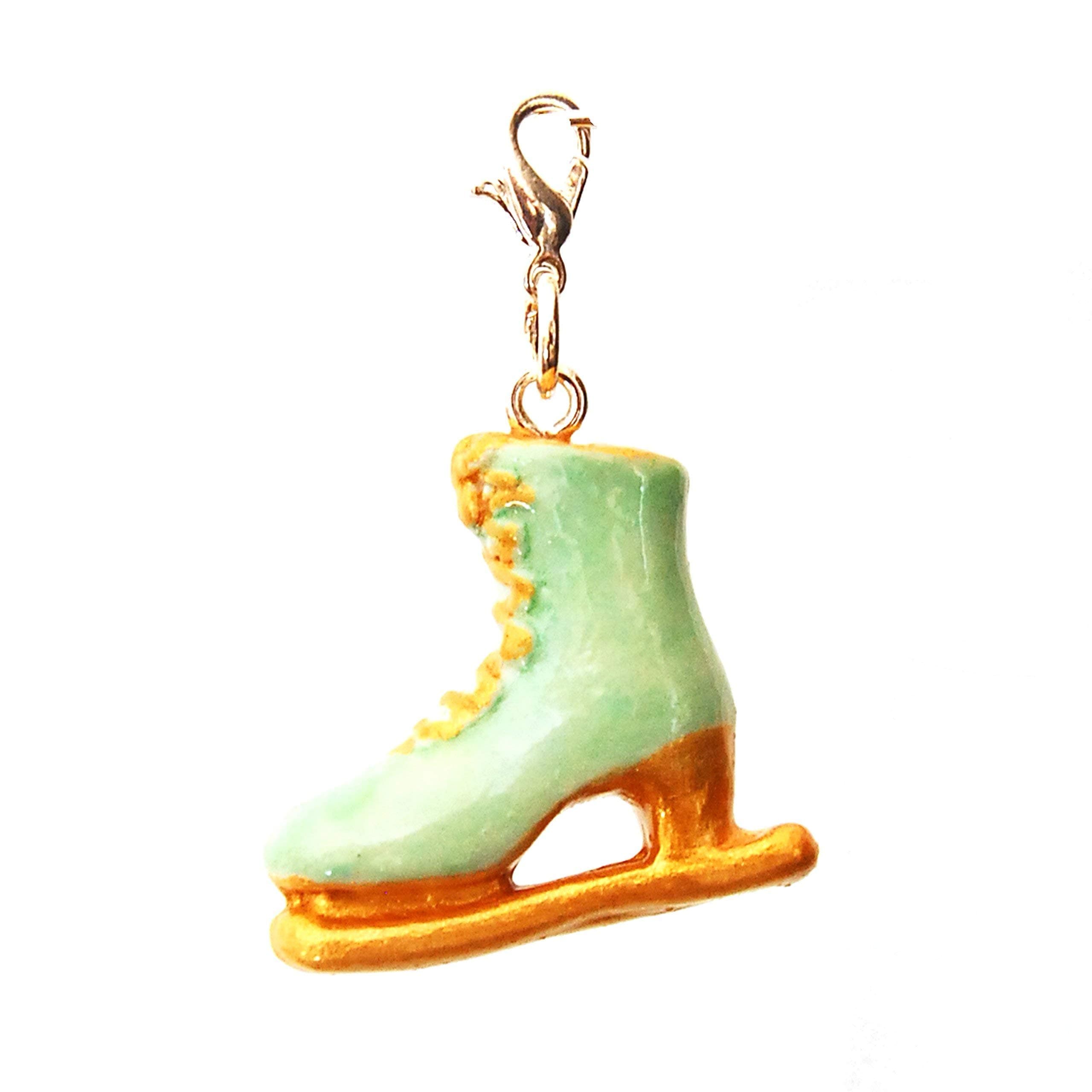 Miyabilondon Handmade Porcelain [Ice Skate shou] Clip On Charm
