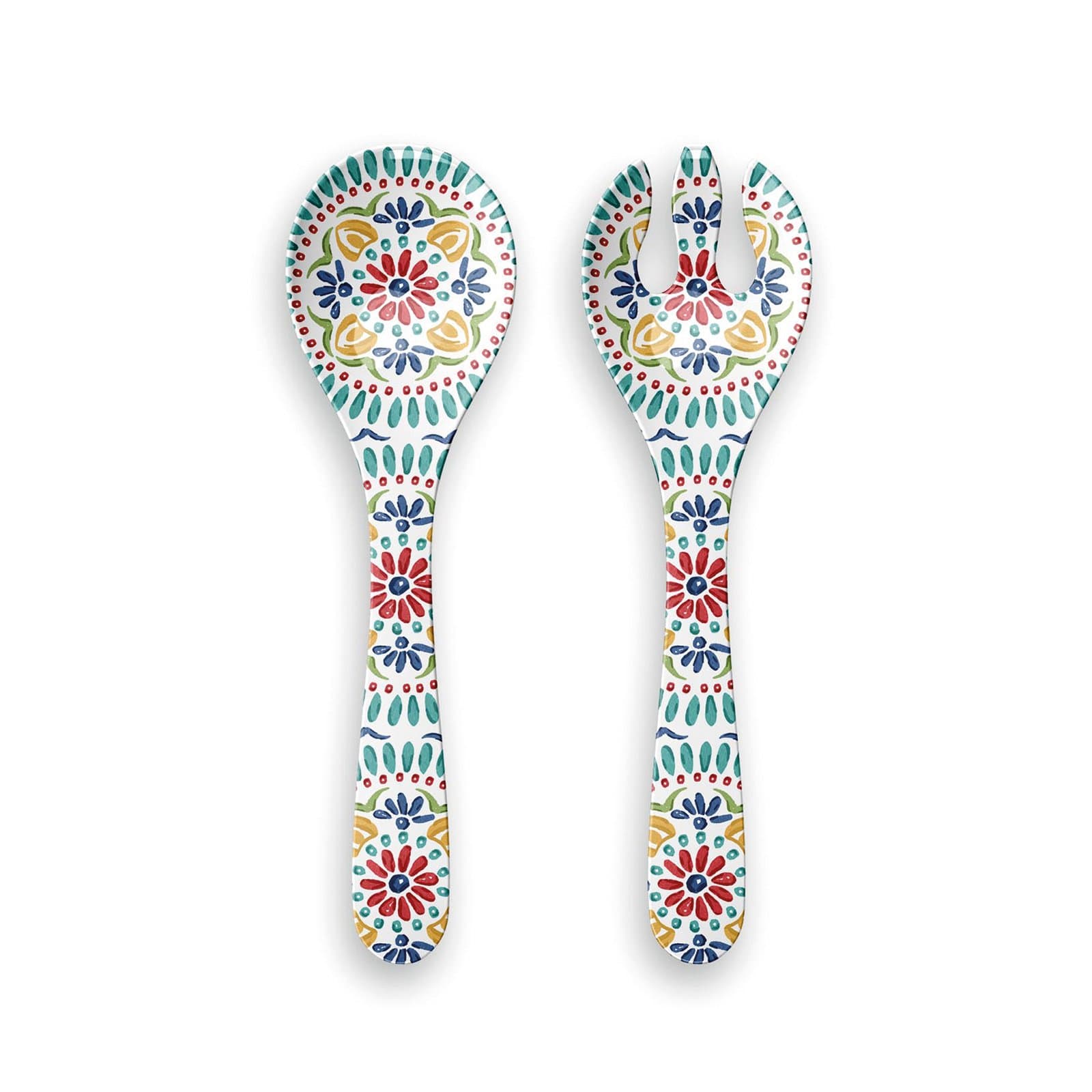 Purely Home Re-usable Rio Medallion Melamine Salad Servers