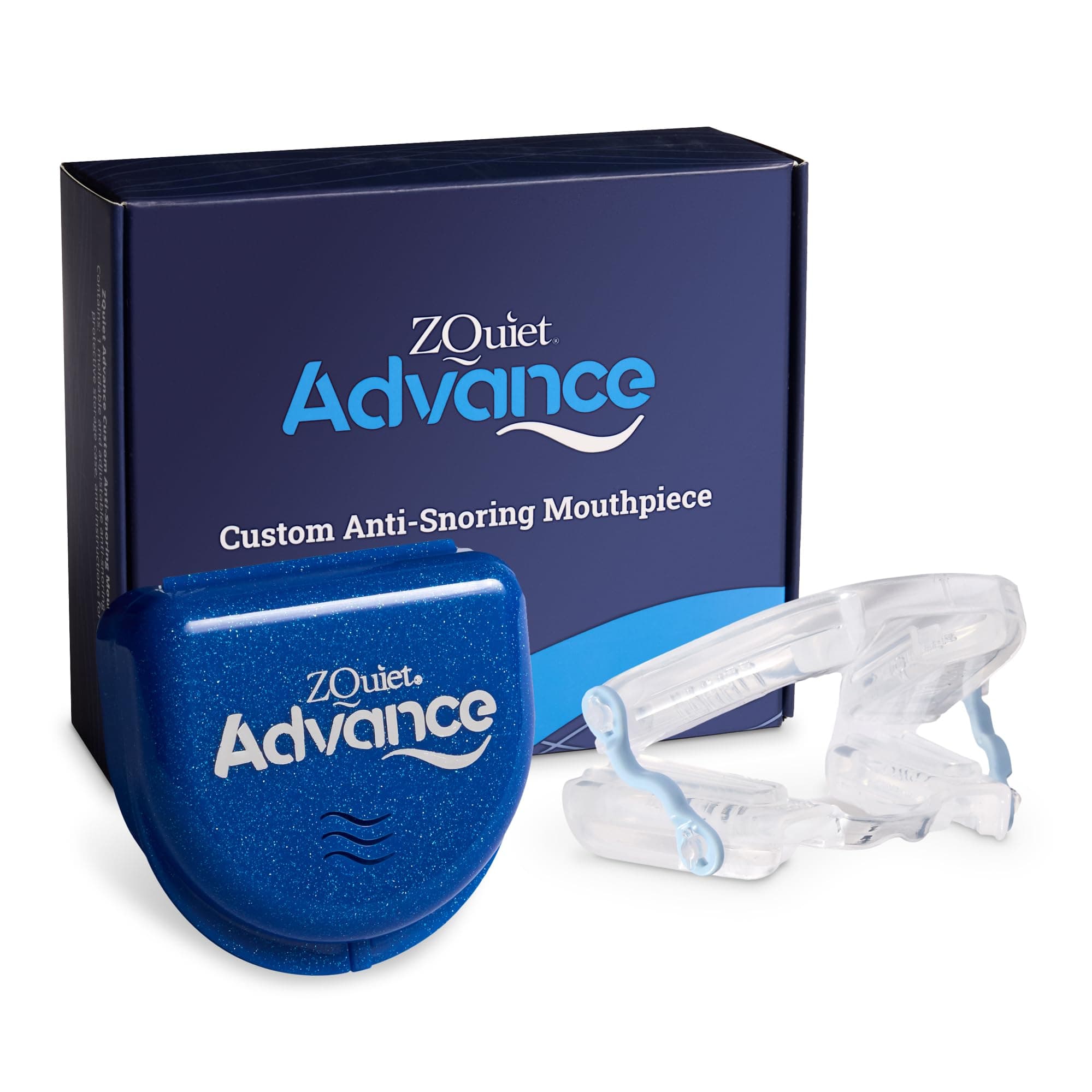 Advance, Custom Anti-Snoring Mouthpiece, Adjustable Mouthguard with 4 Jaw Advancement Sizes, Slim & Low-Profile, Clear