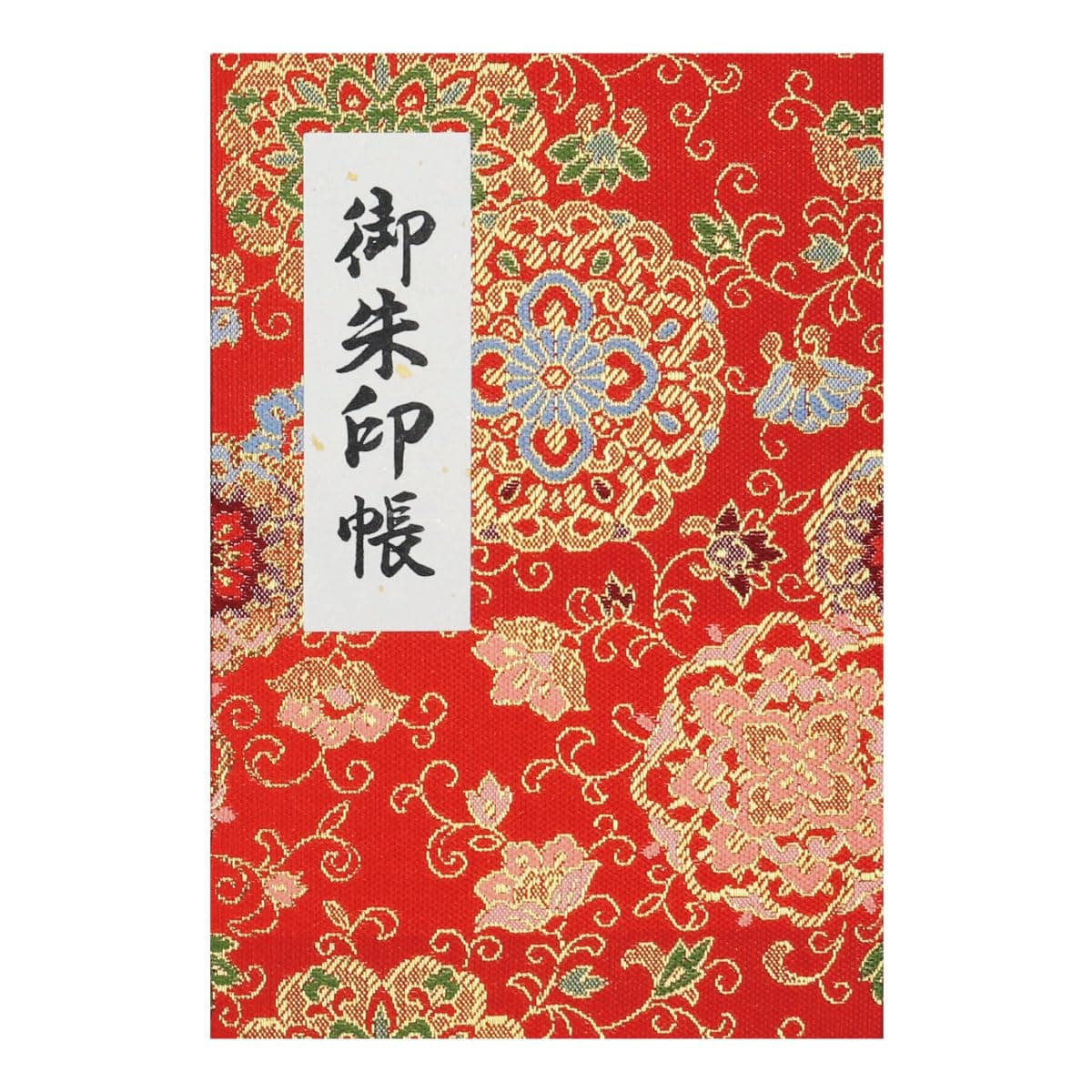 [HOTOKUDO] 'Goshuin-cho' Japanese pilgrimage stamp(note)book with protective cover. (Bellows type, Red. 40 pages, Brocade. H: 6.42" W: 4.41", (import japan))