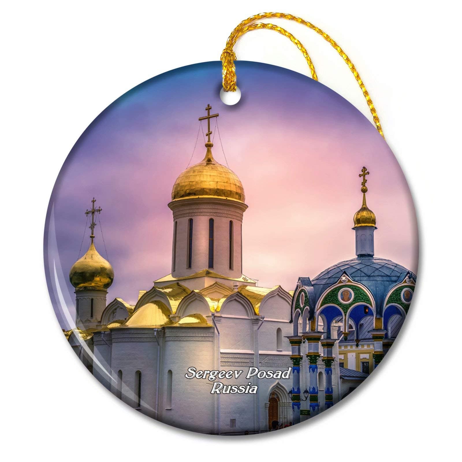 Umsufa Russia Sergeev Posad Christmas Ornaments Ceramic Sheet Travel Souvenir Gift