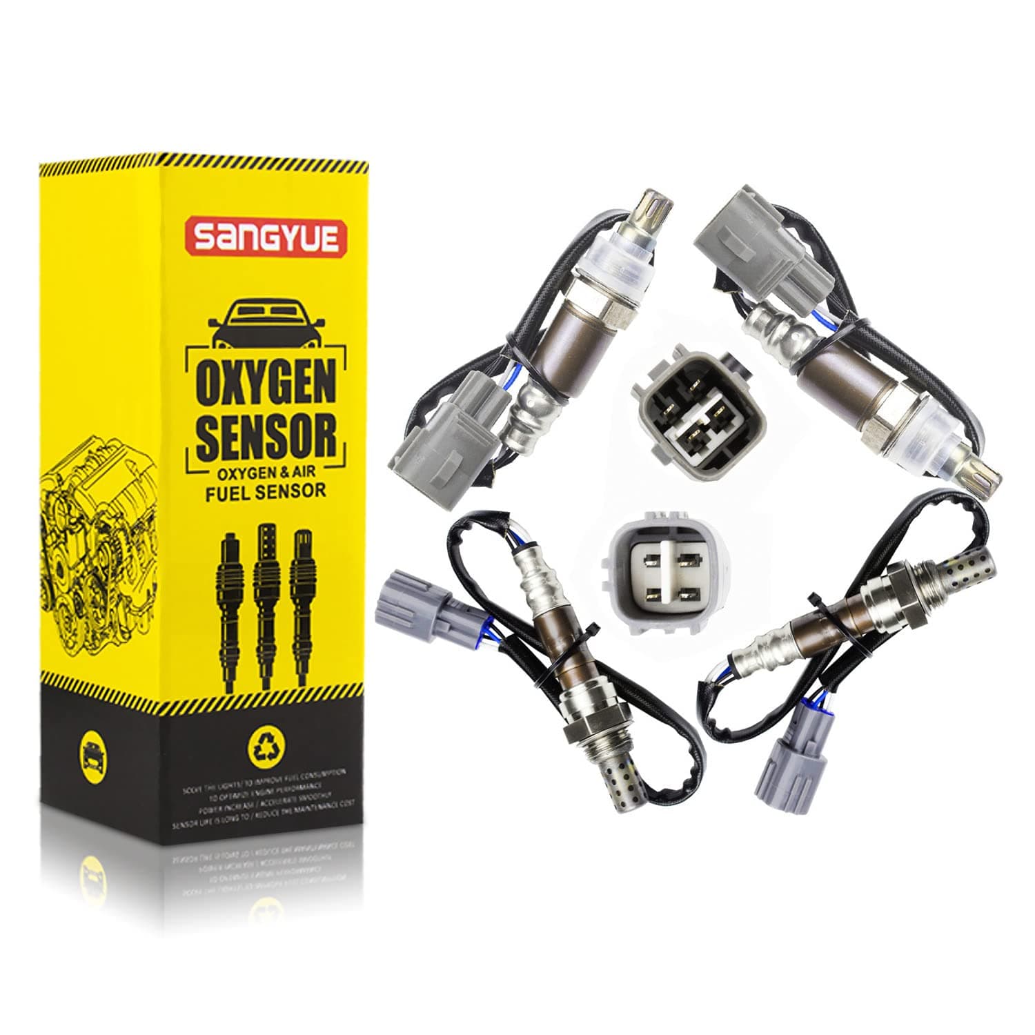 Air Fuel Ratio O2 Oxygen Sensor 1 & 2 for Toyota Tundra 2005 2006 4.0L 4.7L Upstream +Downstream 4pcs