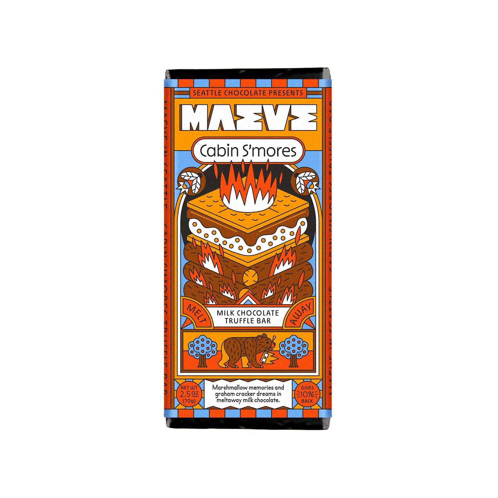 Maeve Chocolate Cabin S'mores Truffle Bar