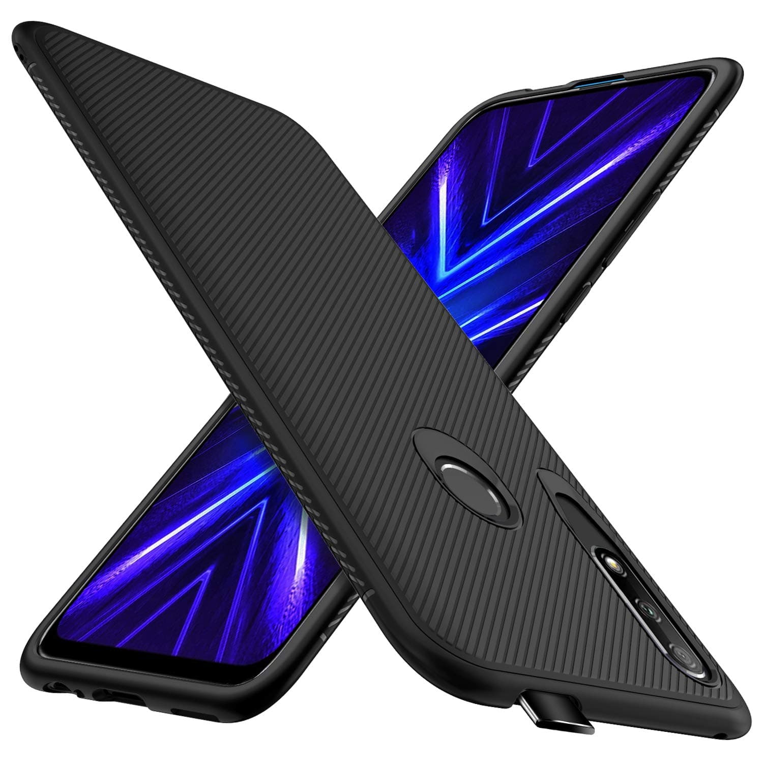 iBetter for Huawei P smart Z Case, for Honor 9X Case,Premium Soft Rubber Cover Shock Proof with Anti-Slip Ultra-Thin for Huawei P smart Z/Honor 9x Smartphone. Black