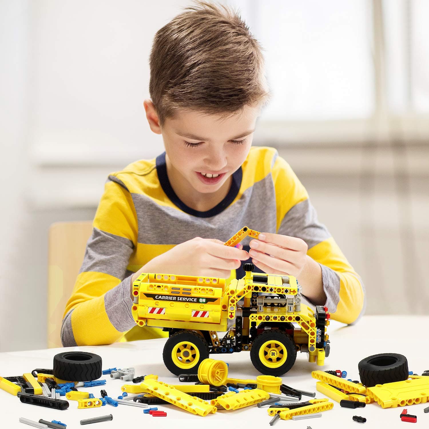 STEM Toys Building Sets for Boys 8-12 - 361 Pcs Construction Engineering Kit Builds Dump Truck or Airplane (2in1) STEM Building Toys Set for Kids - Ages 6 7 8 9 10 11 12 Years Old, Boy Toys Gift