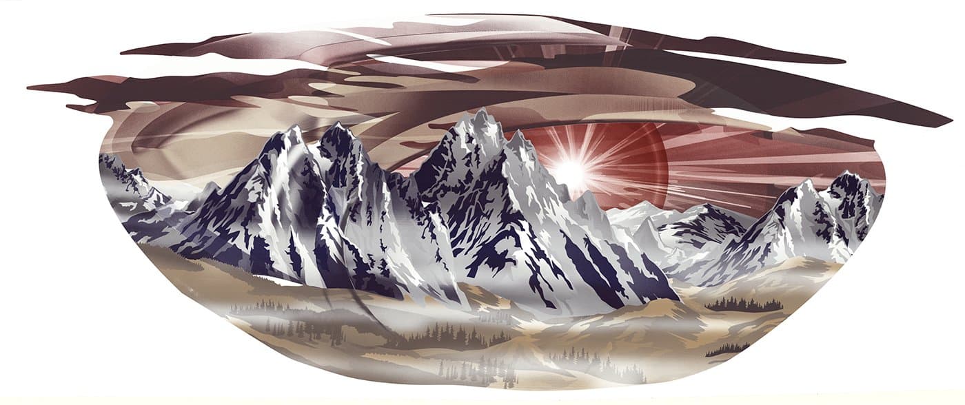 1 RV TRAILER CAMPER ElkRidge Mountain Front Cap Graphic Decal-2001