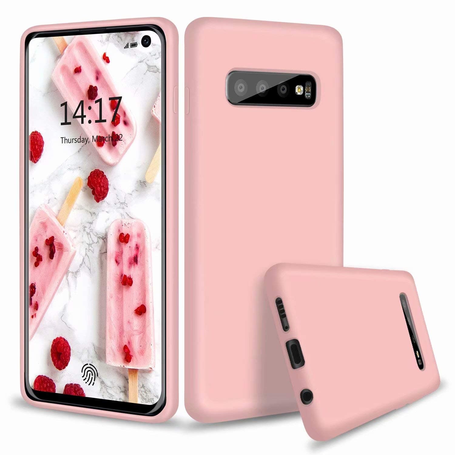 MUTOUREN Samsung Galaxy S10+/S10 Plus Case - TPU Mobile Phone Case - Ultra Thin TPU Silicone Flexible Cover Protective Soft Gel Bumper Case (Pink)