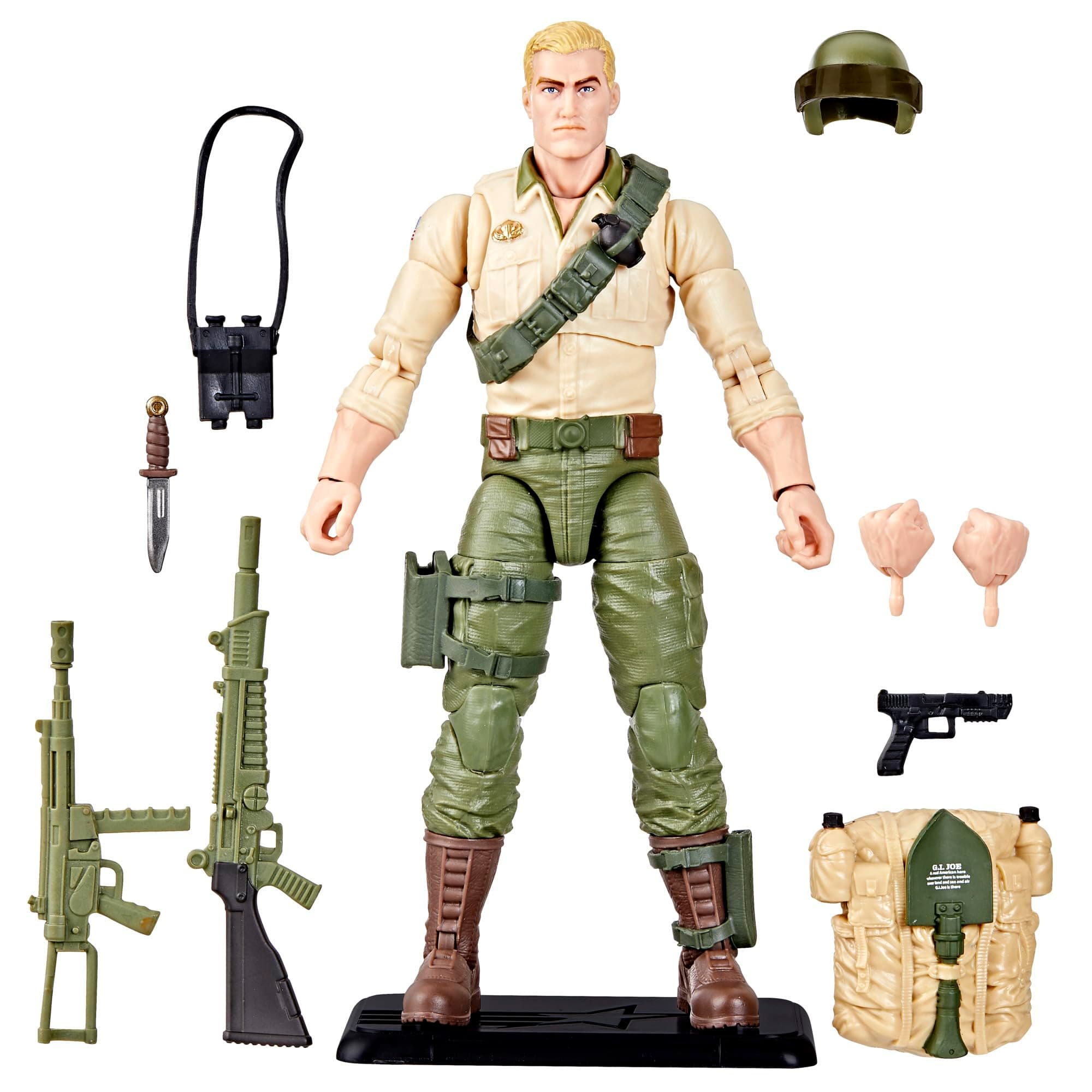 G.I. Joe Classifieds Series Retro Cardback Duke Collectible 6" Action Figure with 10 Accessories