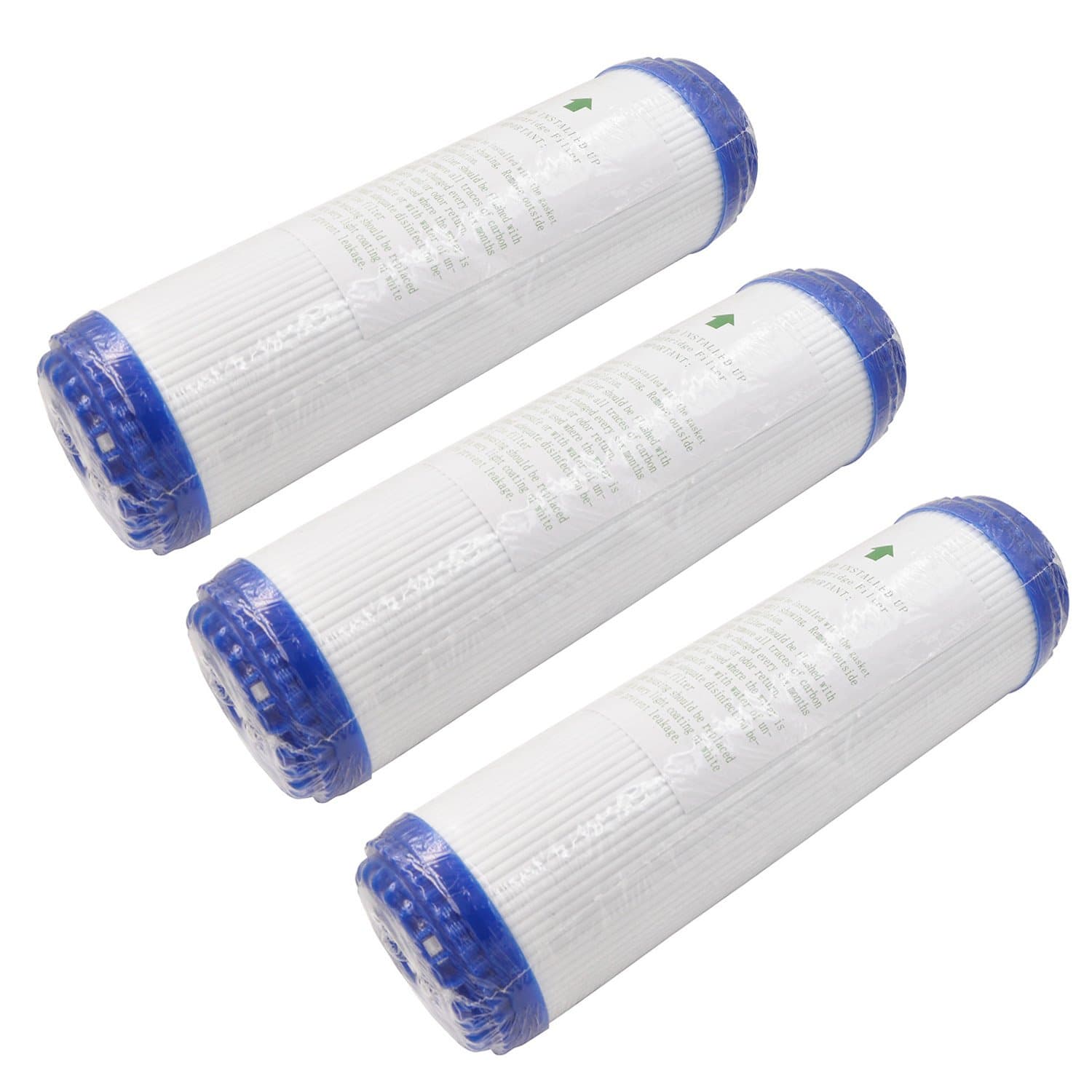 10" GAC Water Filter Cartridge RO Reverse Osmosis Granular Activated Carbon, 3 Pack