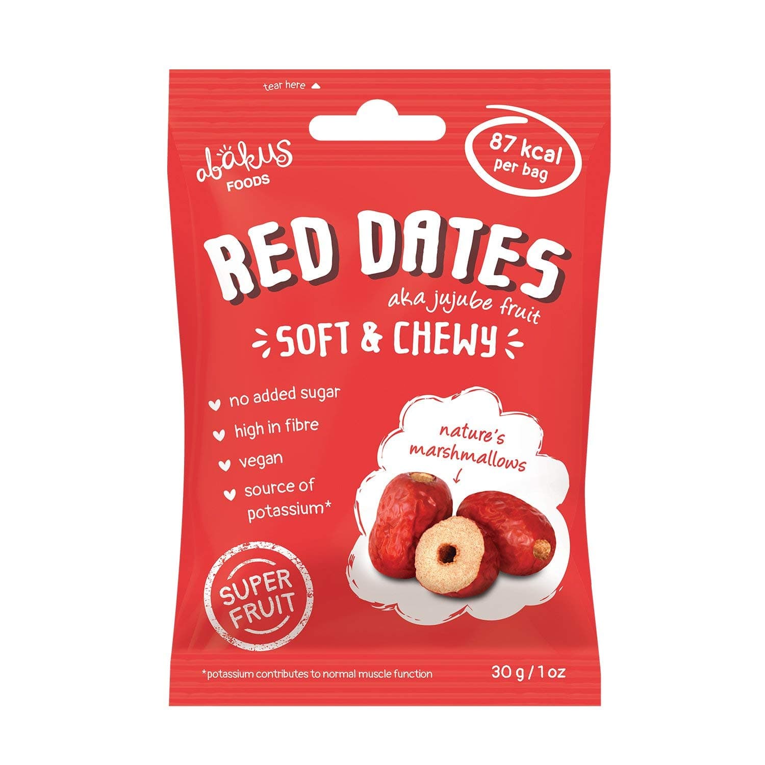 Abakus Dried Jujube Fruit Pitted 30g (Pack of 3)